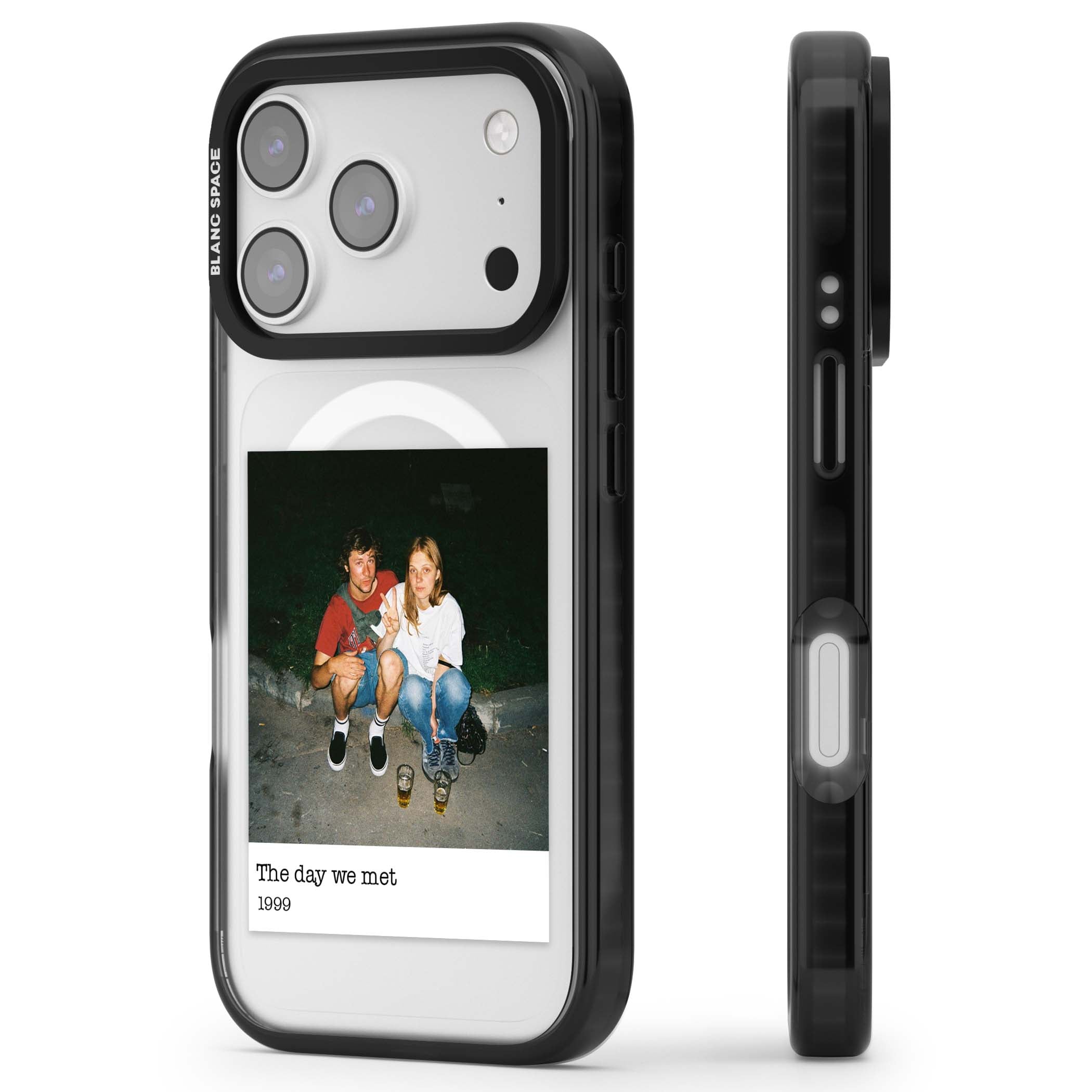 Photo Memory minimal iPhone case | Black Impact Magsafe case for iPhone 17 Pro, iPhone 17 Pro Max