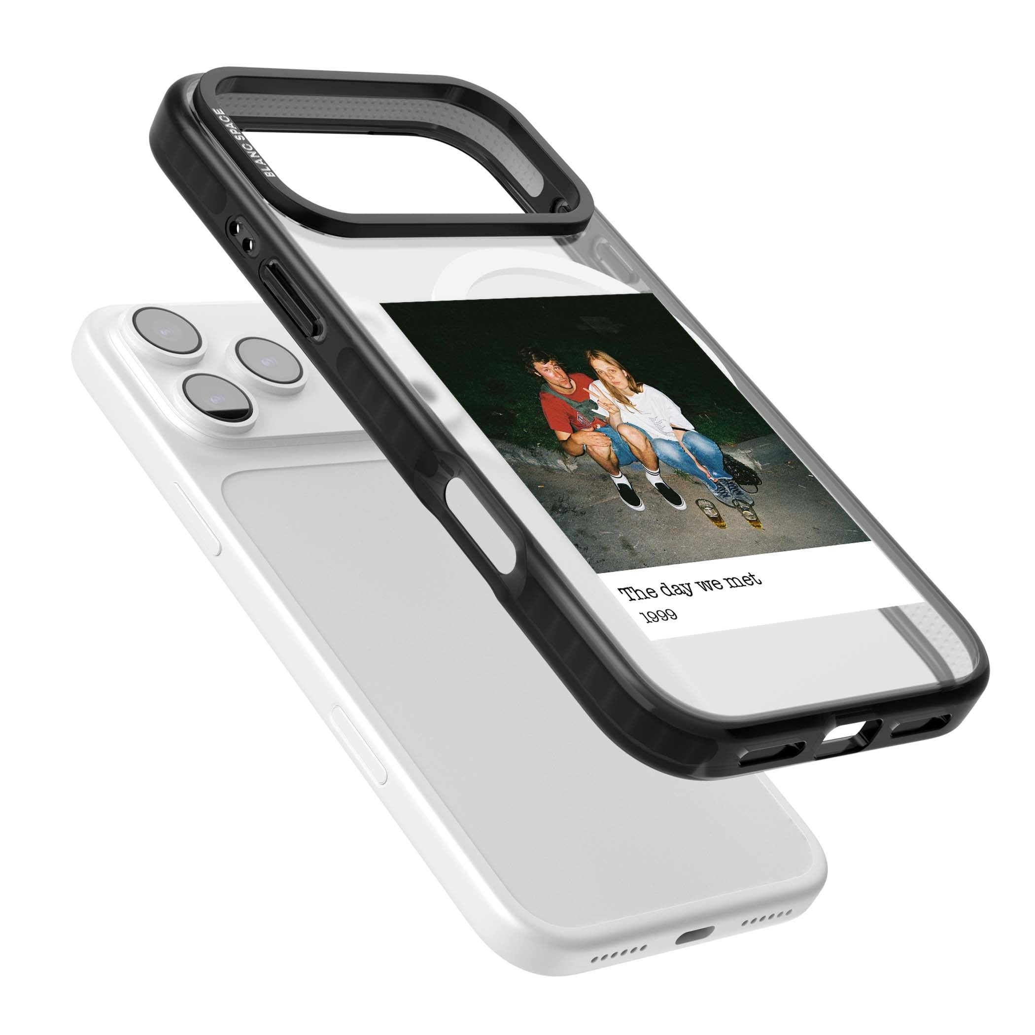 Photo Memory minimal iPhone case | Black Impact Magsafe case for iPhone 17 Pro, iPhone 17 Pro Max
