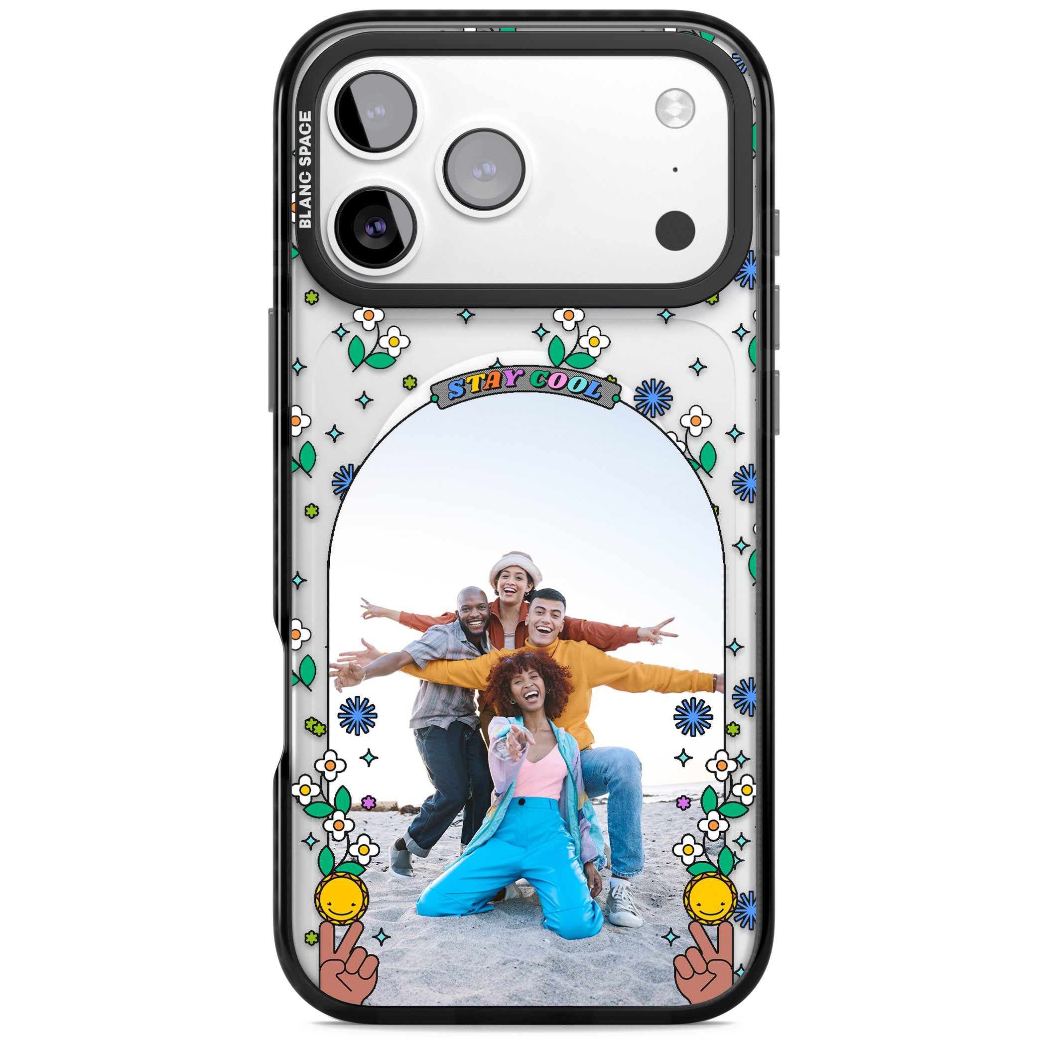 Personalised Summer Photo Frame iPhone 17 Pro Max Impact Pro Black Phone Case