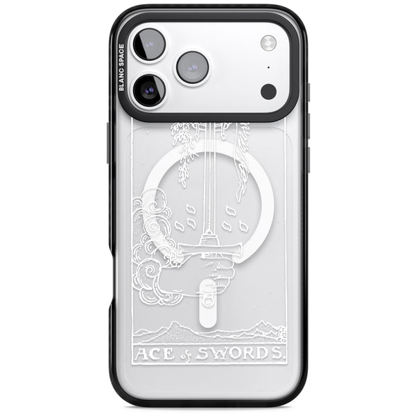 Personalised Ace Of Swords Tarot Card (White)