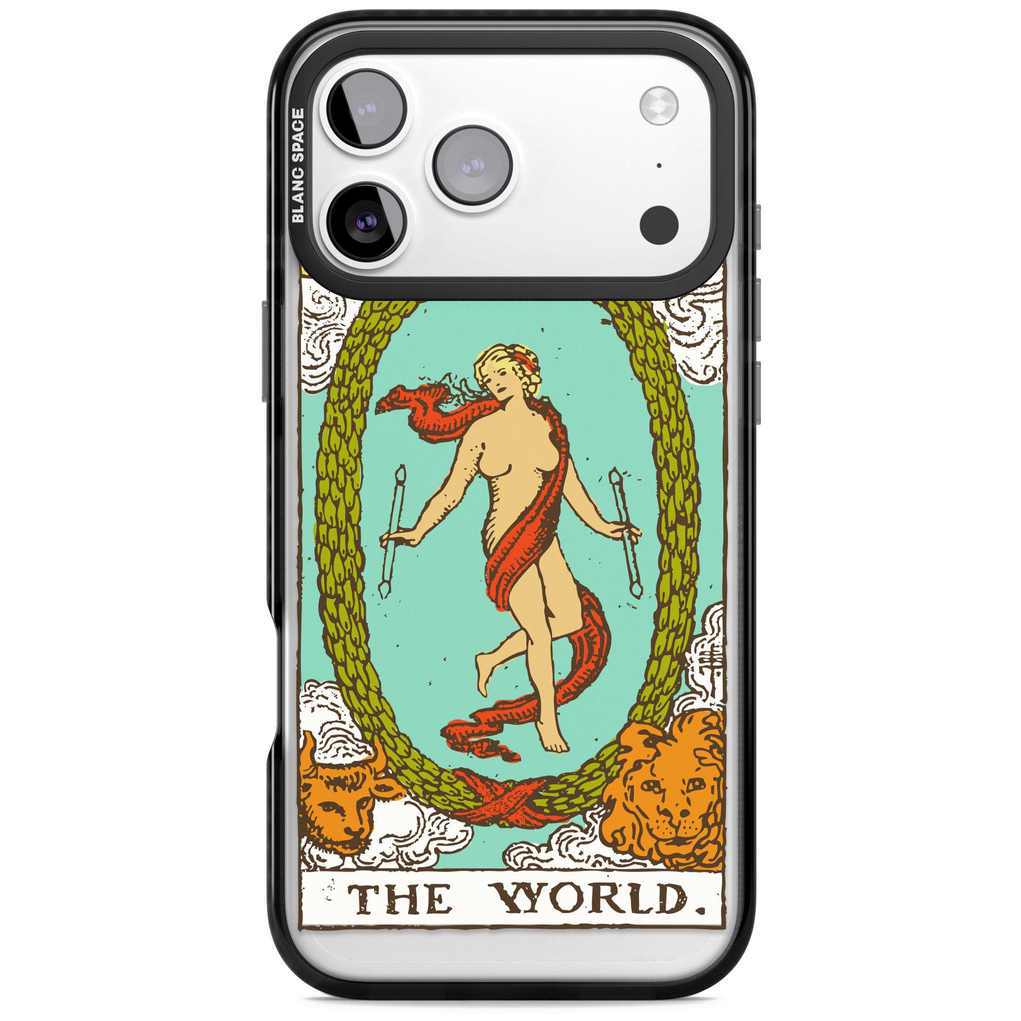 Personalised The World Tarot Card (Color) iPhone 17 Pro Max Impact Pro Black Phone Case