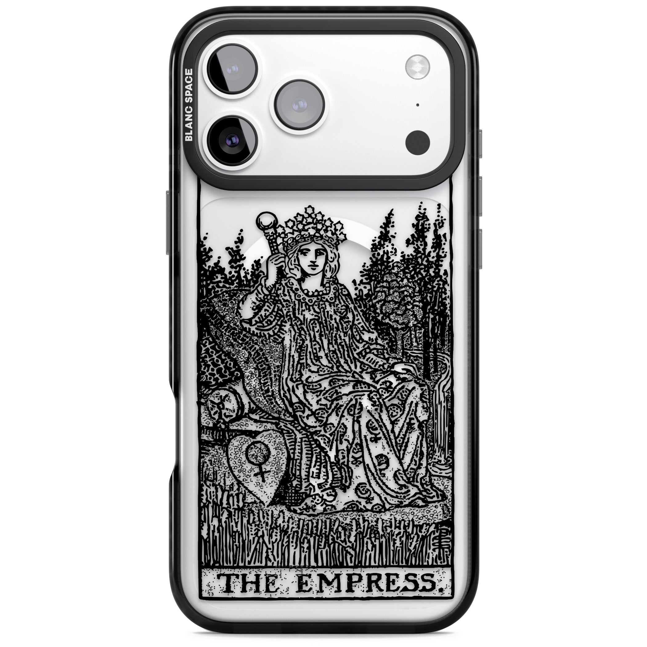 Personalised The Empress Tarot Card (Clear) iPhone 17 Pro Max Impact Pro Black Phone Case