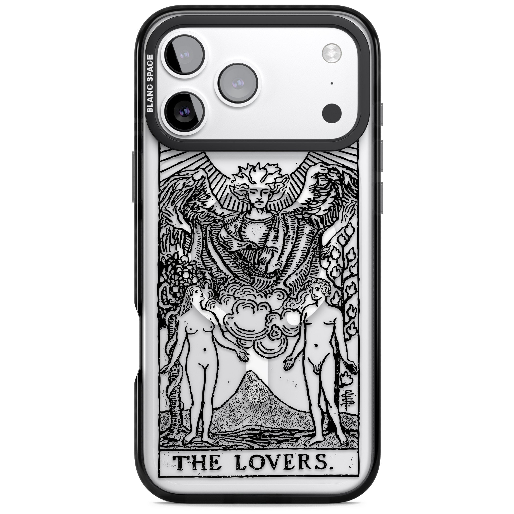 Personalised The Lovers Tarot Card (Clear) iPhone 17 Pro Max Impact Pro Black Phone Case