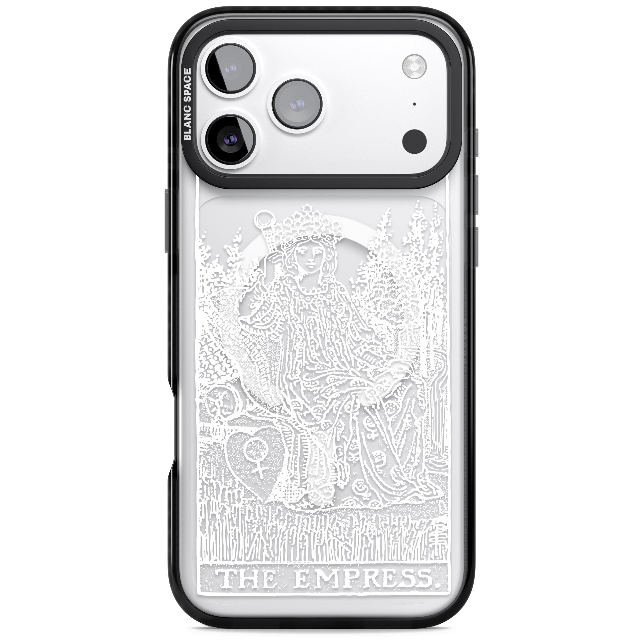 Personalised The Empress Tarot Card (White) iPhone 17 Pro Max Impact Pro Black Phone Case