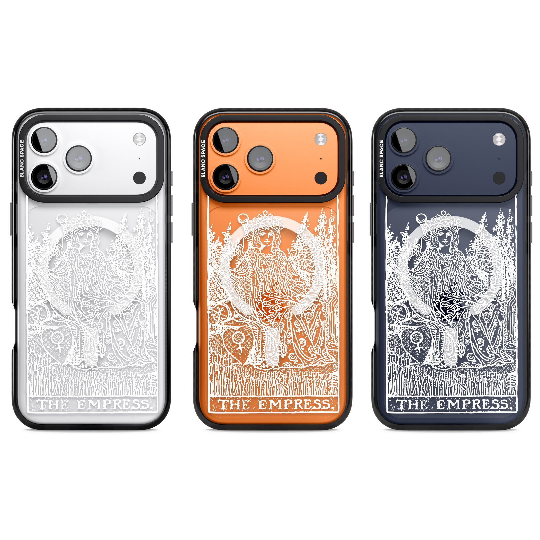 Personalised The Empress Tarot Card (White) iPhone 17 Pro Impact Pro Black Phone Case APT Impact Protection