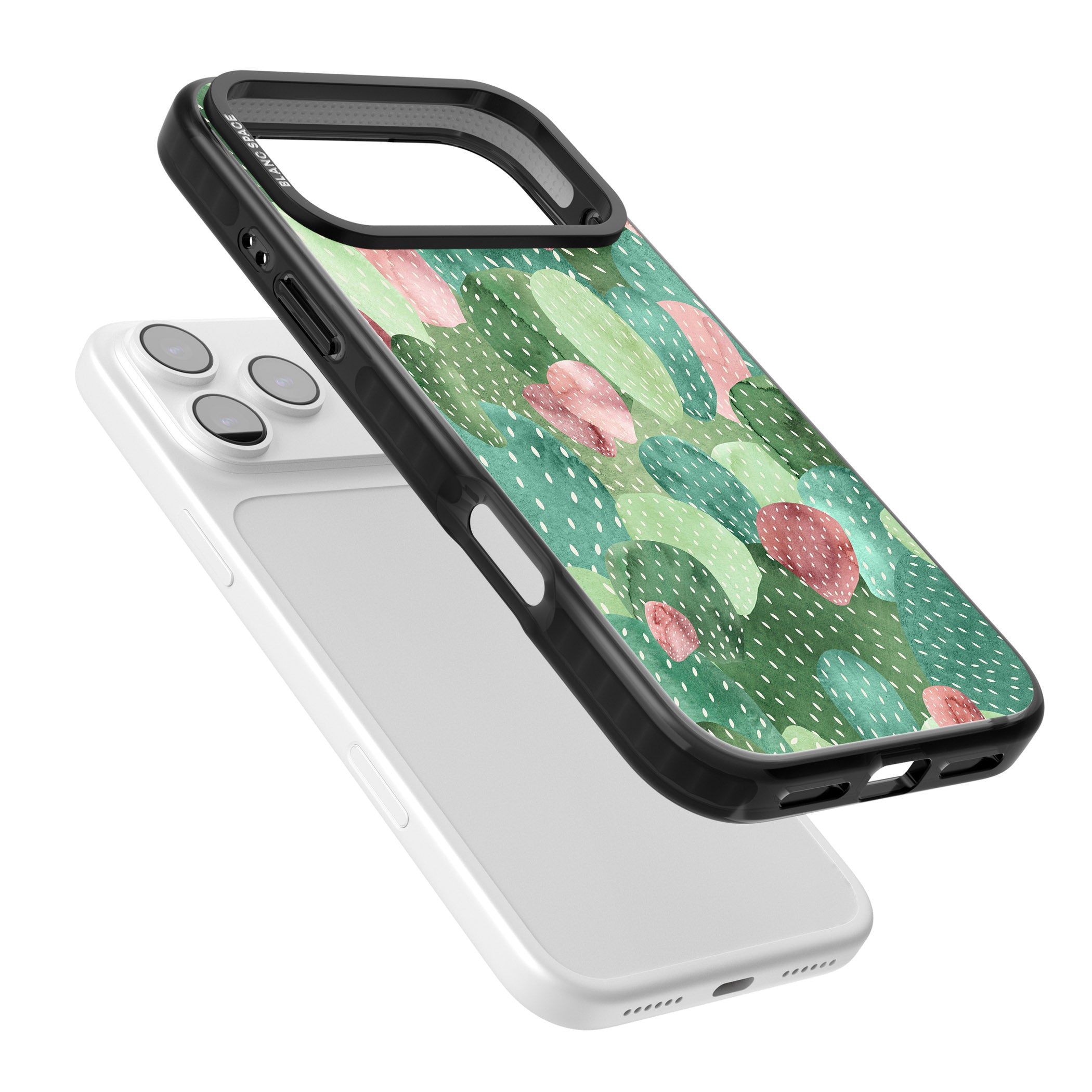 Cactus Charm iPhone 17 Pro Max Impact Pro Black Phone Case Colours