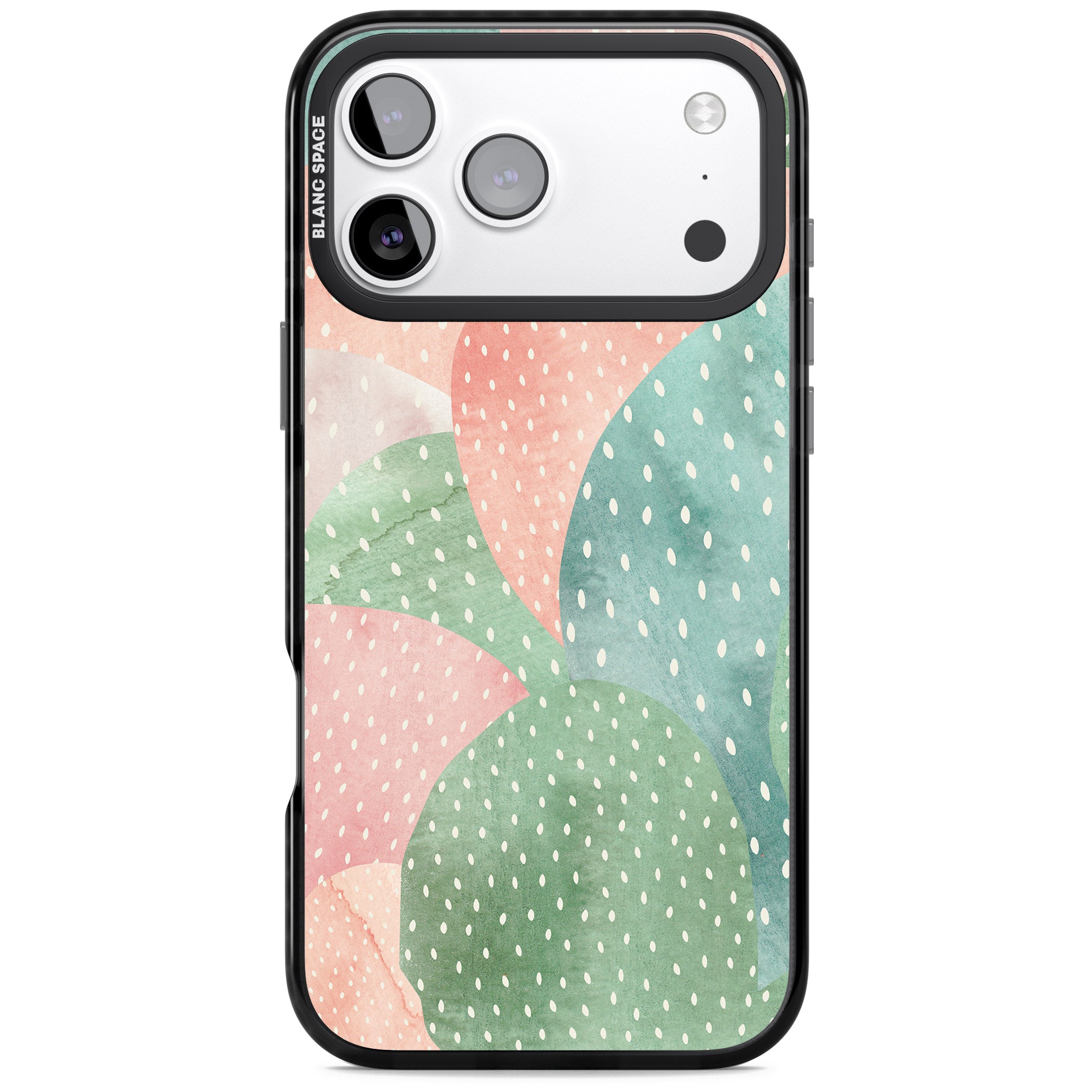 Pastel Cacti Pattern iPhone 17 Pro Max Impact Pro Black Phone Case
