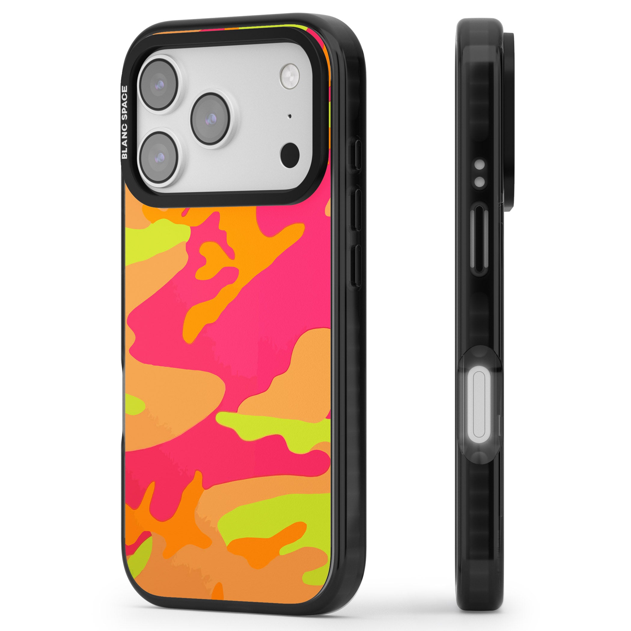 Neon Camo iPhone 17 Pro Max Impact Pro Black Phone Case Side Profile