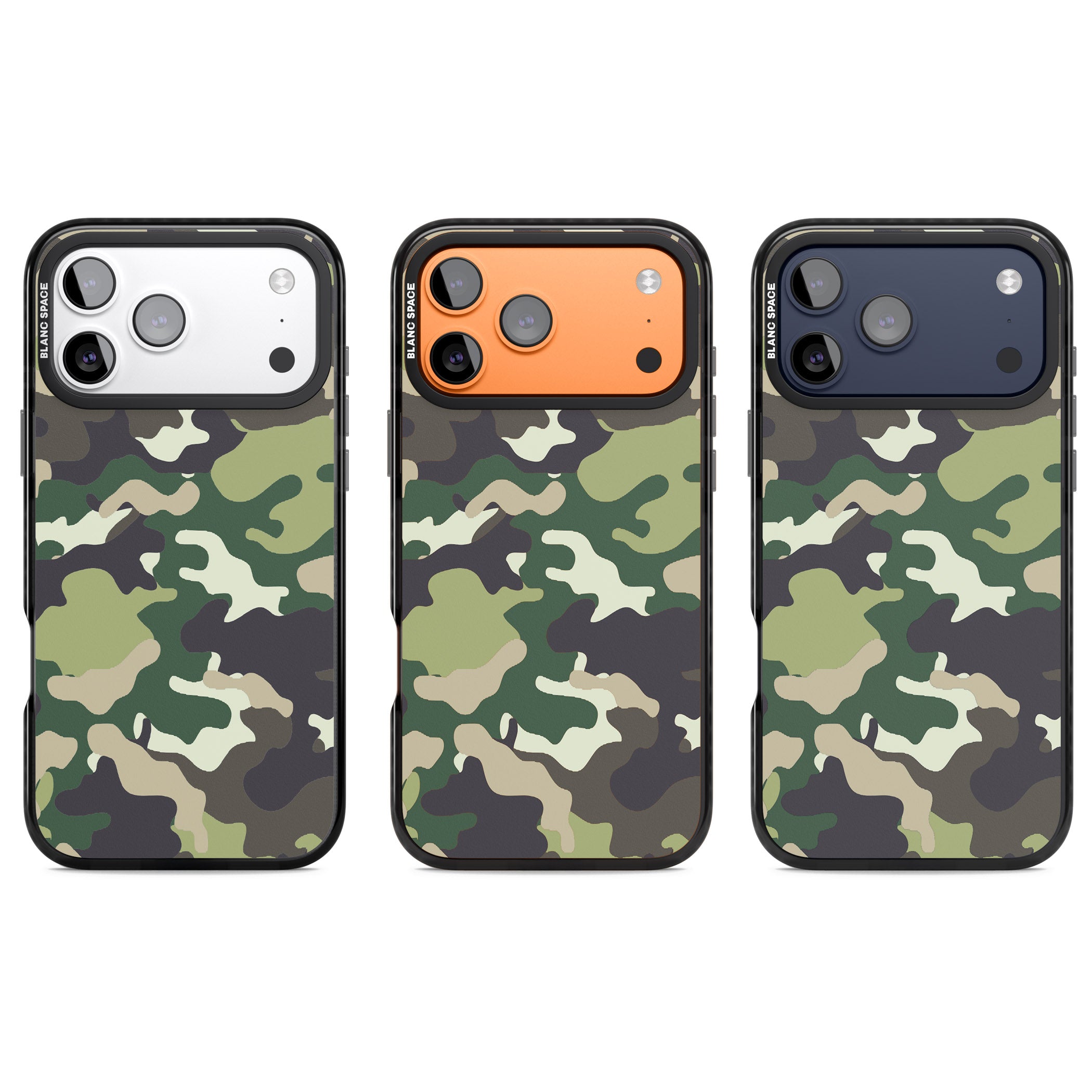 Green Camo iPhone 17 Pro Impact Pro Black Phone Case APT Impact Protection