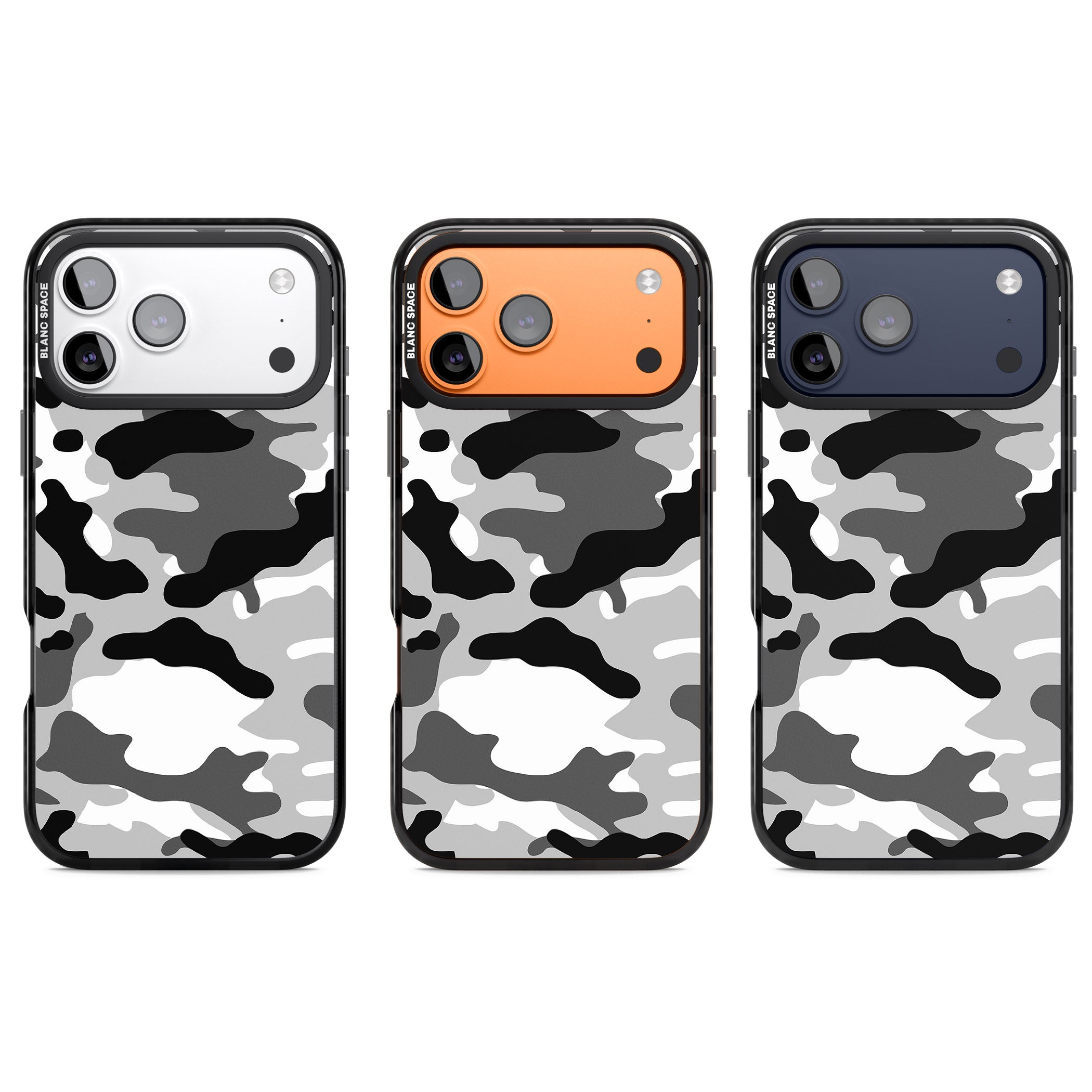 Grey Black Urban Camo iPhone 17 Pro Impact Pro Black Phone Case APT Impact Protection