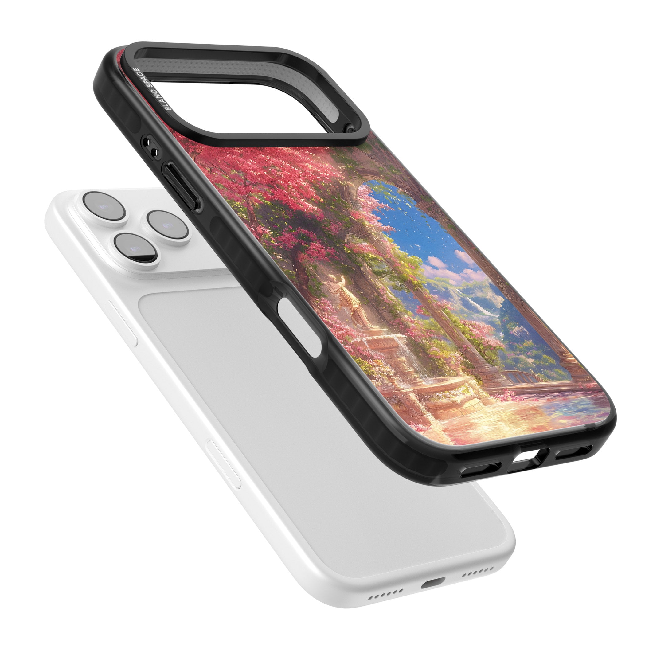 Castle Blossom iPhone 17 Pro Max Impact Pro Black Phone Case Colours