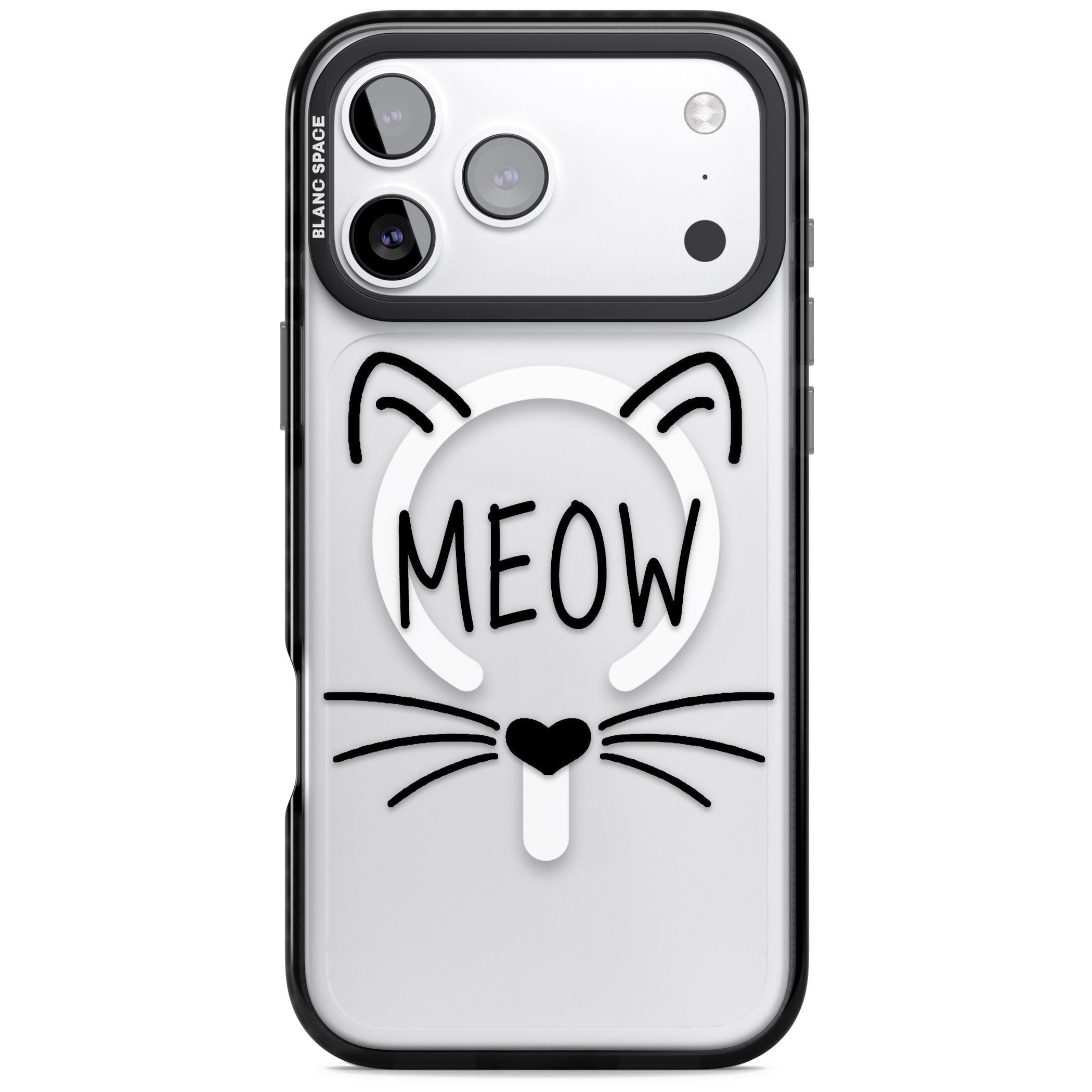 Cat Whiskers iPhone 17 Pro Max Impact Pro Black Phone Case