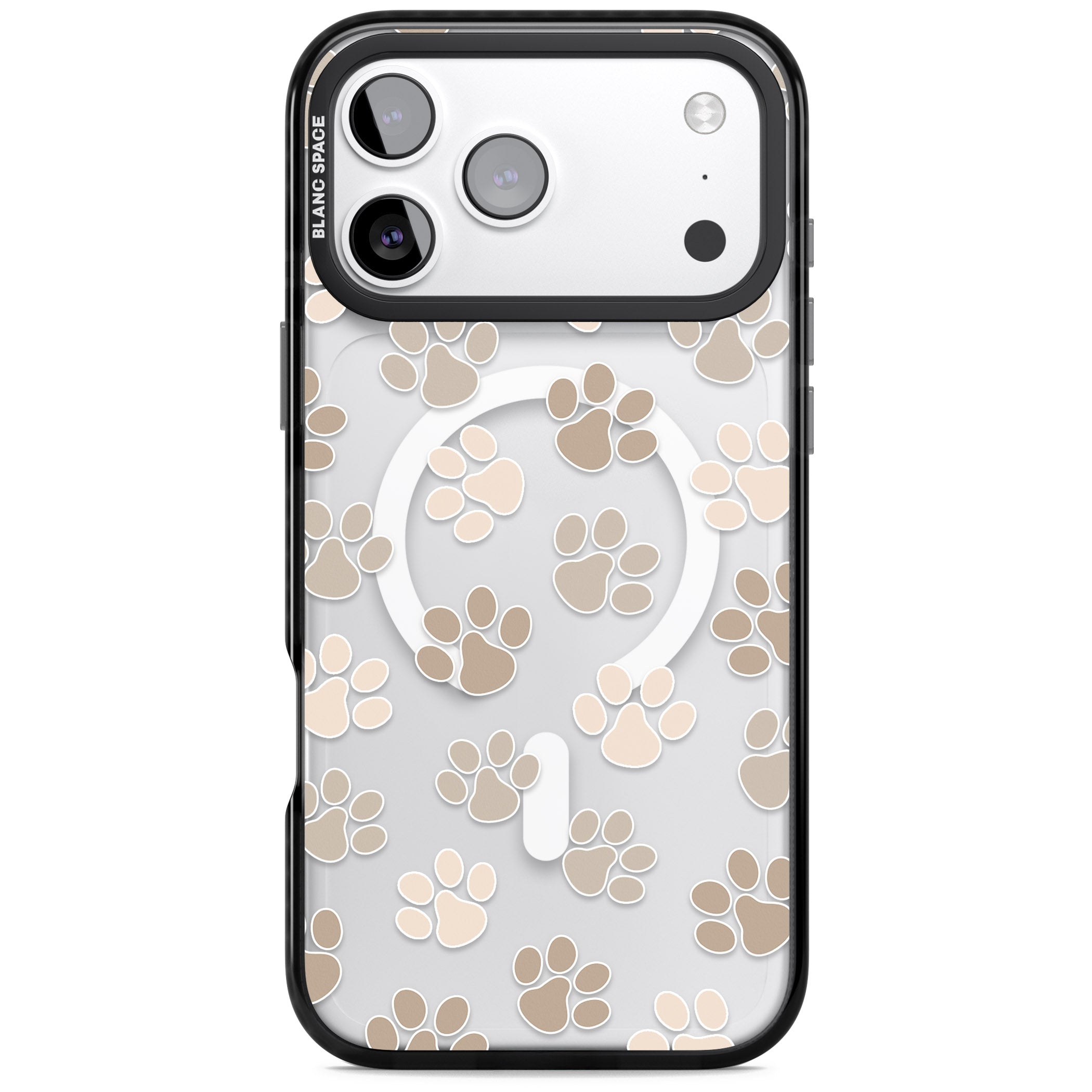 Paw Prints iPhone 17 Pro Max Impact Pro Black Phone Case