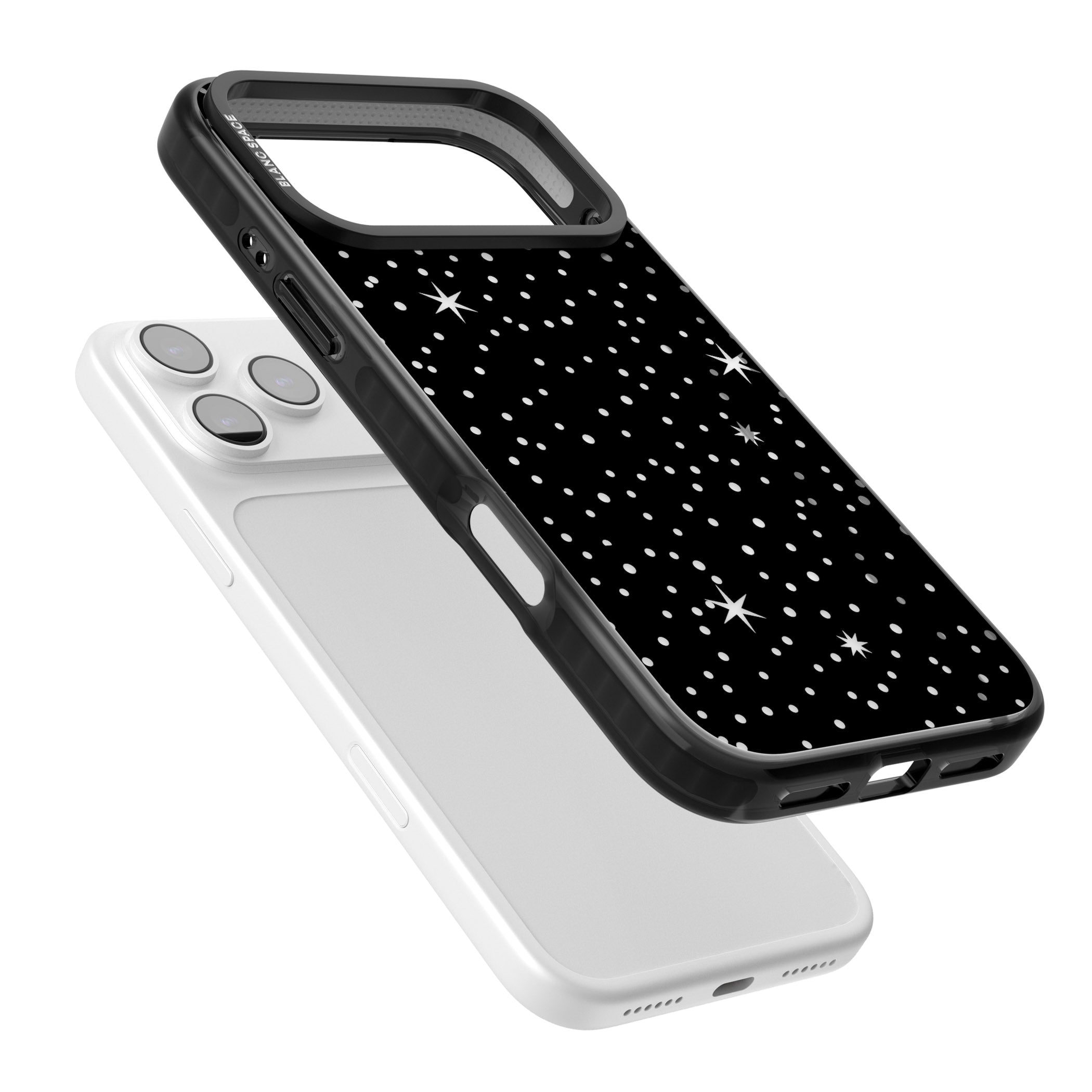 Celestial Cut Out Stars iPhone 17 Pro Max Impact Pro Black Phone Case Colours