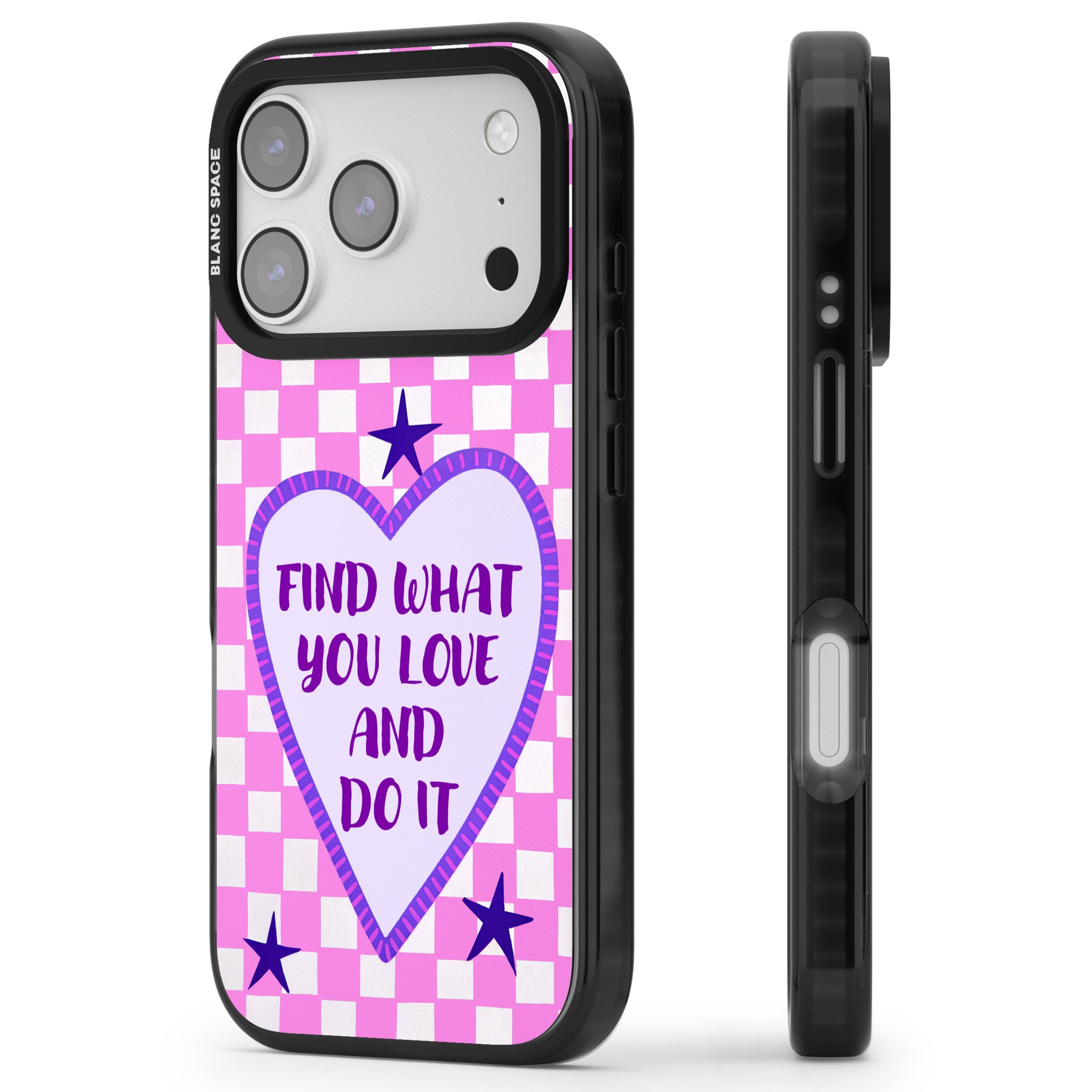 Find What You Love iPhone 17 Pro Max Impact Pro Black Phone Case Side Profile