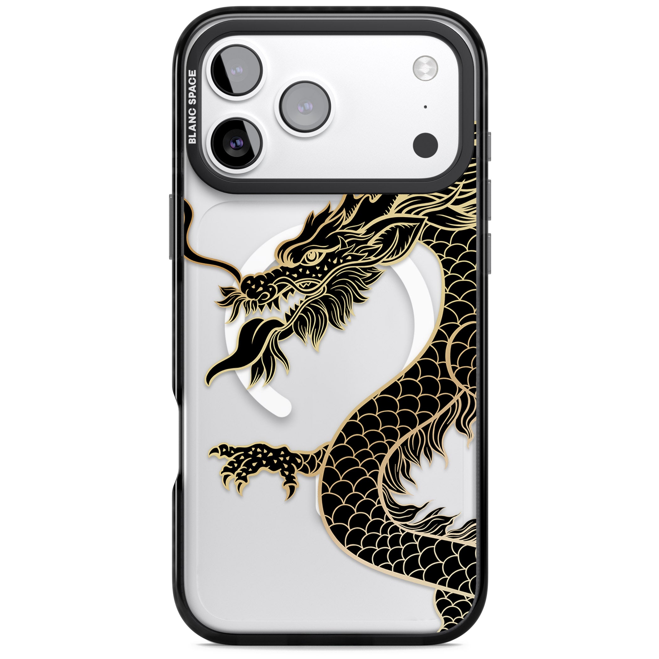 Large Black Dragon iPhone 17 Pro Max Impact Pro Black Phone Case