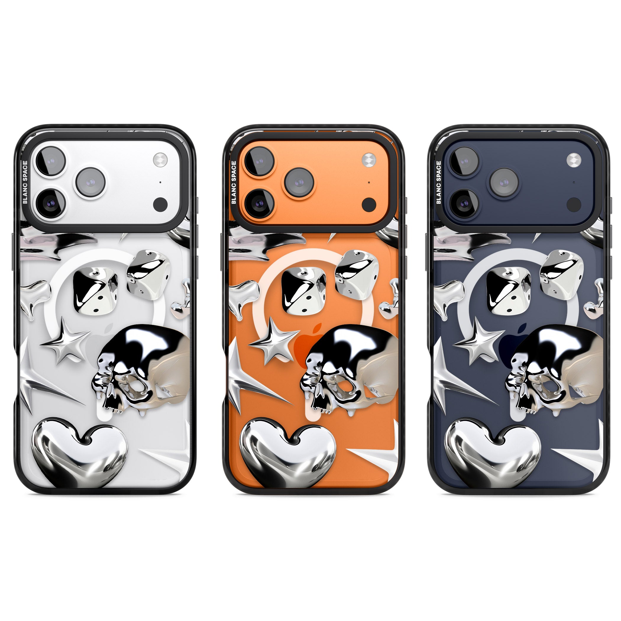 Chromed iPhone 17 Pro Impact Pro Black Phone Case APT Impact Protection