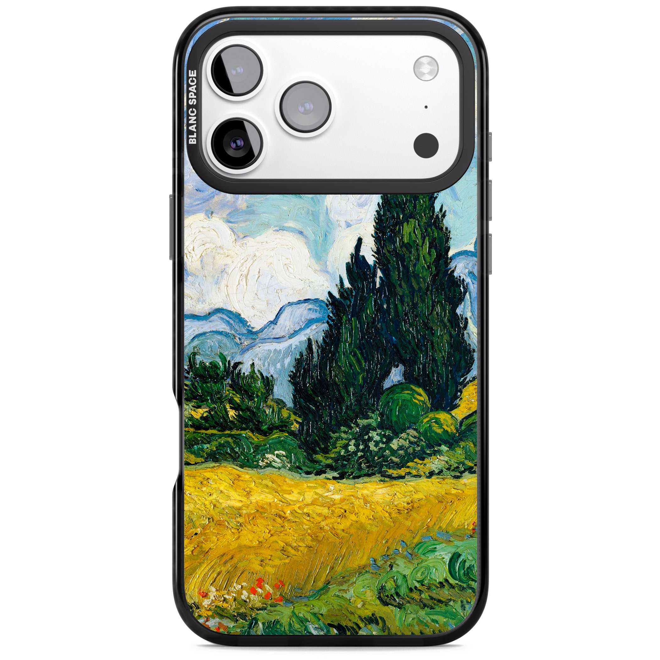 Wheat Field With Cypresses By Vincent Van Gogh iPhone 17 Pro Max Impact Pro Black Phone Case