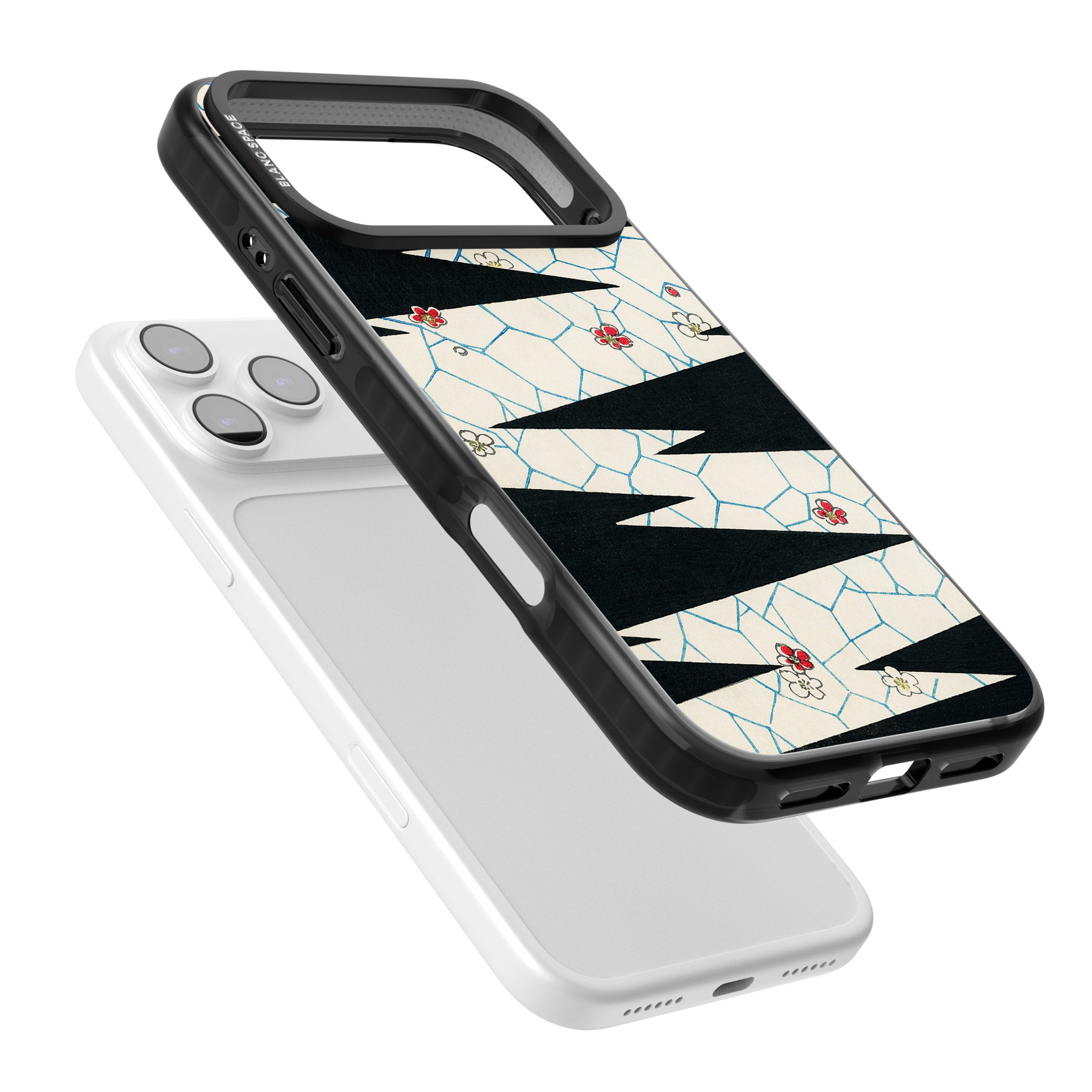 Japanese Flowers By Bijutsu Sekai iPhone 17 Pro Max Impact Pro Black Phone Case Colours