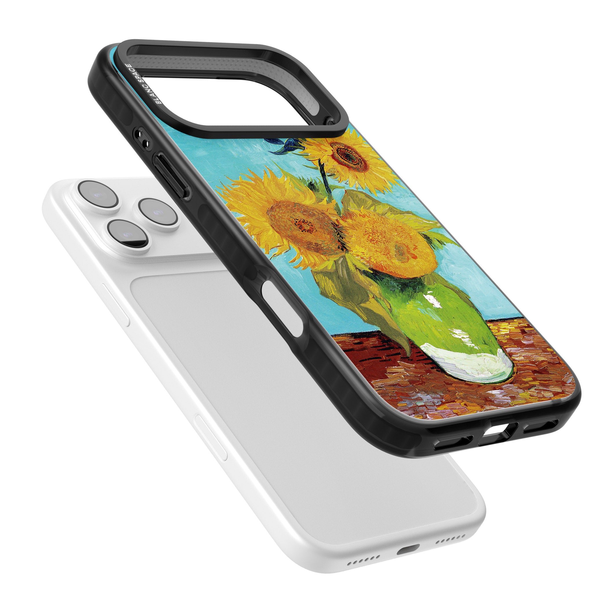 Vase With Three Sunflowers iPhone 17 Pro Max Impact Pro Black Phone Case Colours
