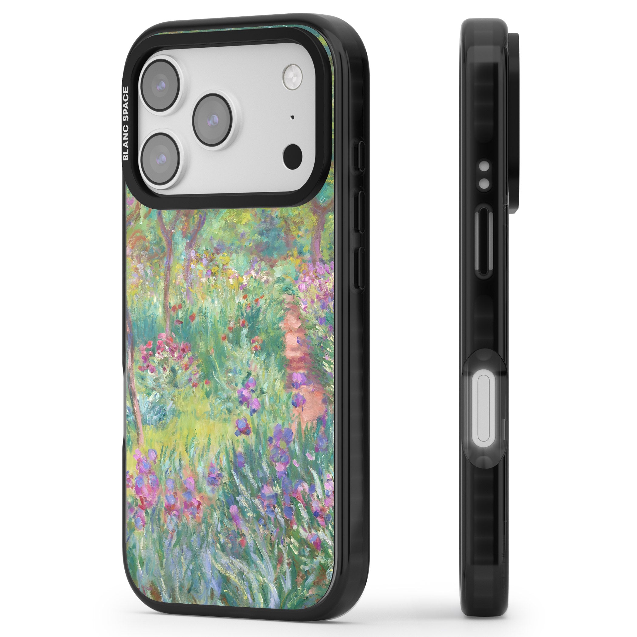 Garden in Giverny iPhone 17 Pro Max Impact Pro Black Phone Case Side Profile