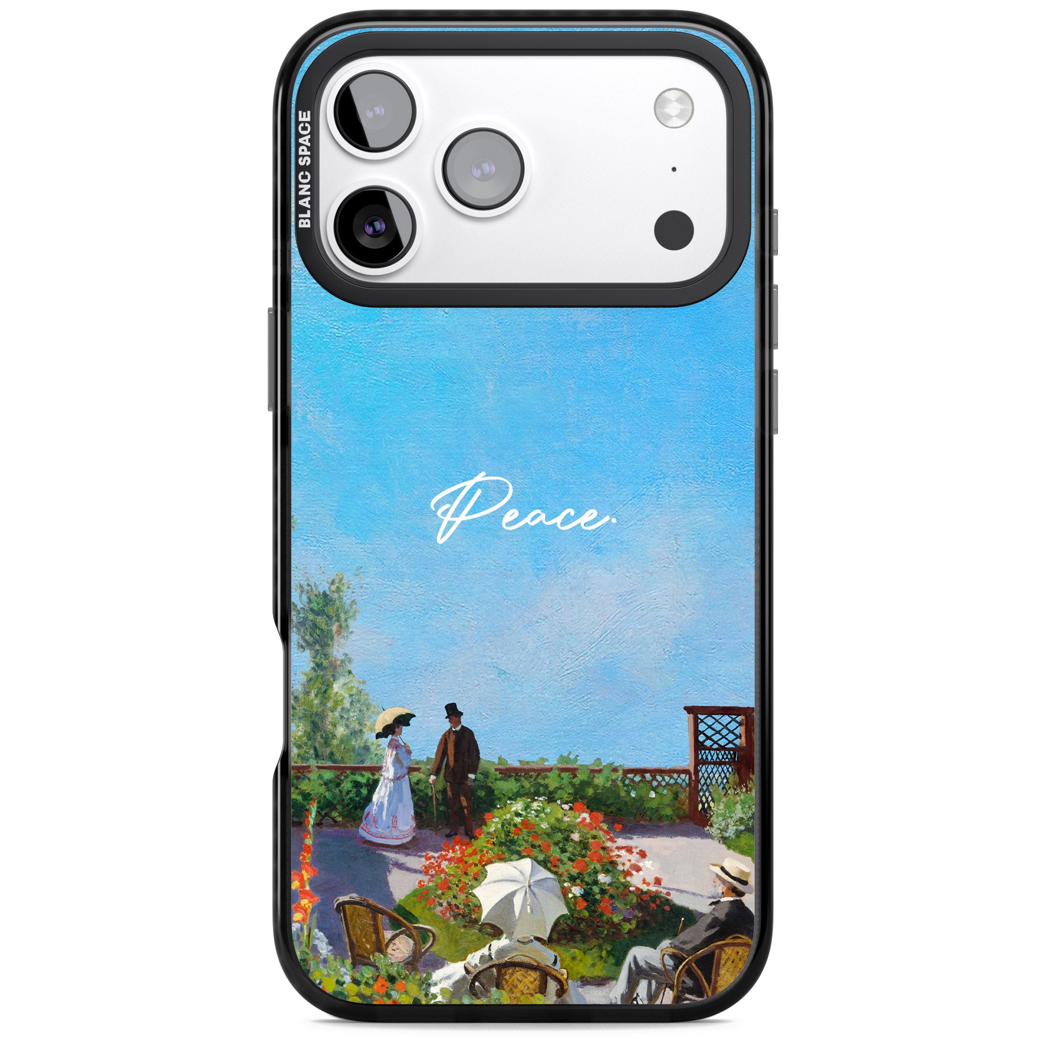 Monet Garden Terrace iPhone 17 Pro Max Impact Pro Black Phone Case