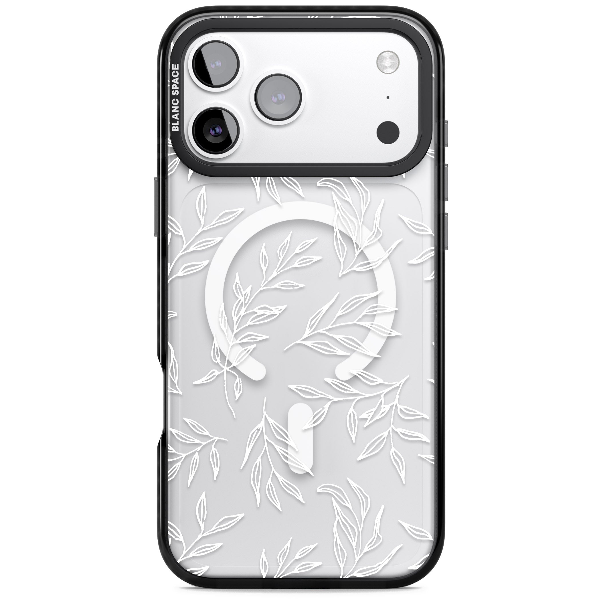 Leafy Botanical iPhone 17 Pro Max Impact Pro Black Phone Case