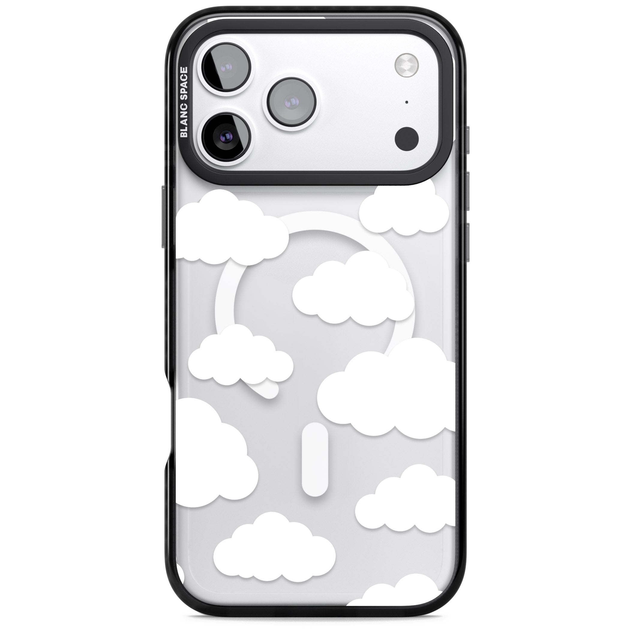 Cloud Pattern iPhone 17 Pro Max Impact Pro Black Phone Case