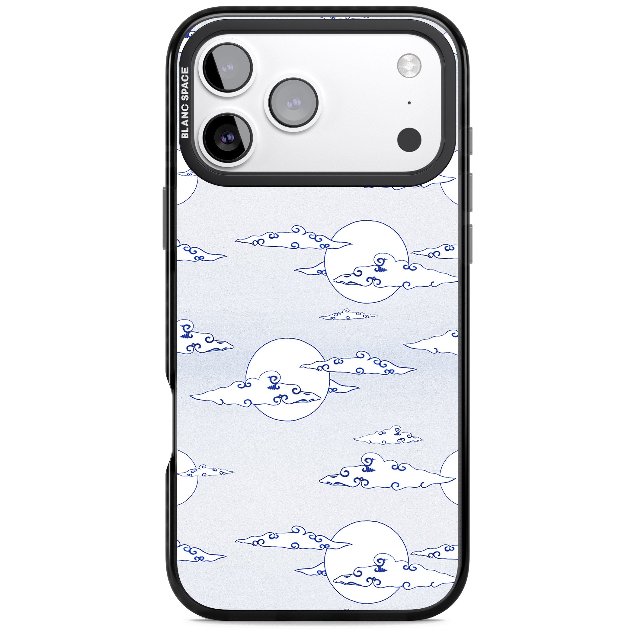 Moon & Clouds iPhone 17 Pro Max Impact Pro Black Phone Case