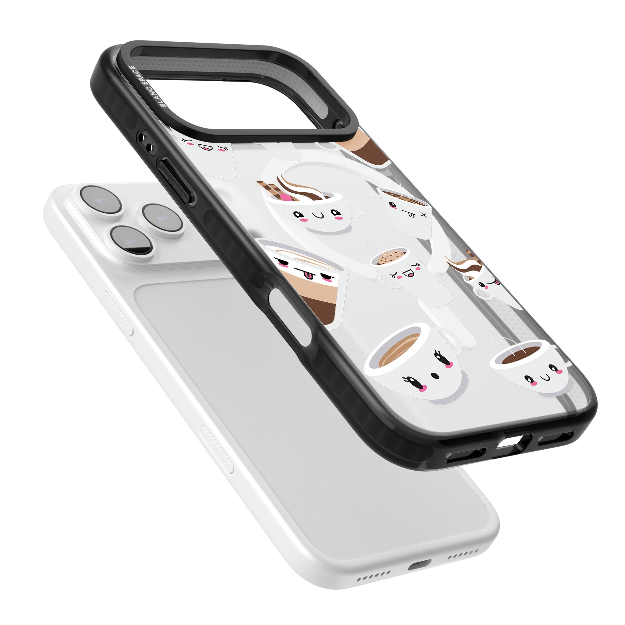 Coffee Faces iPhone 17 Pro Max Impact Pro Black Phone Case Colours