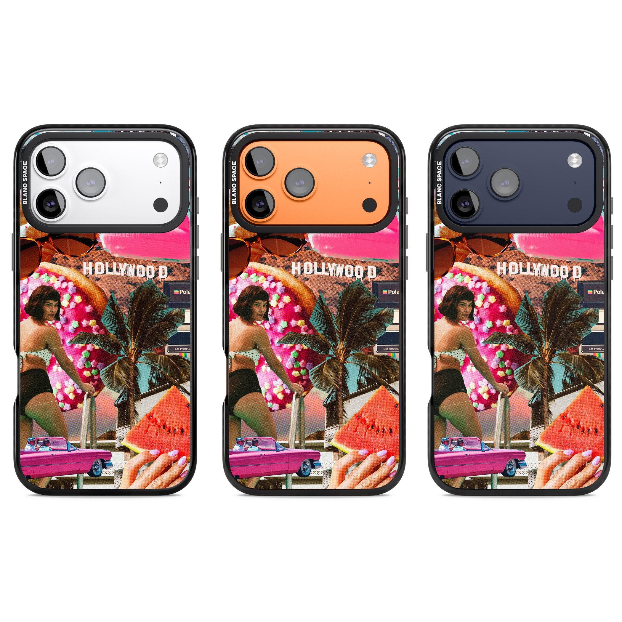 Hollywood Retro Collage iPhone 17 Pro Impact Pro Black Phone Case APT Impact Protection
