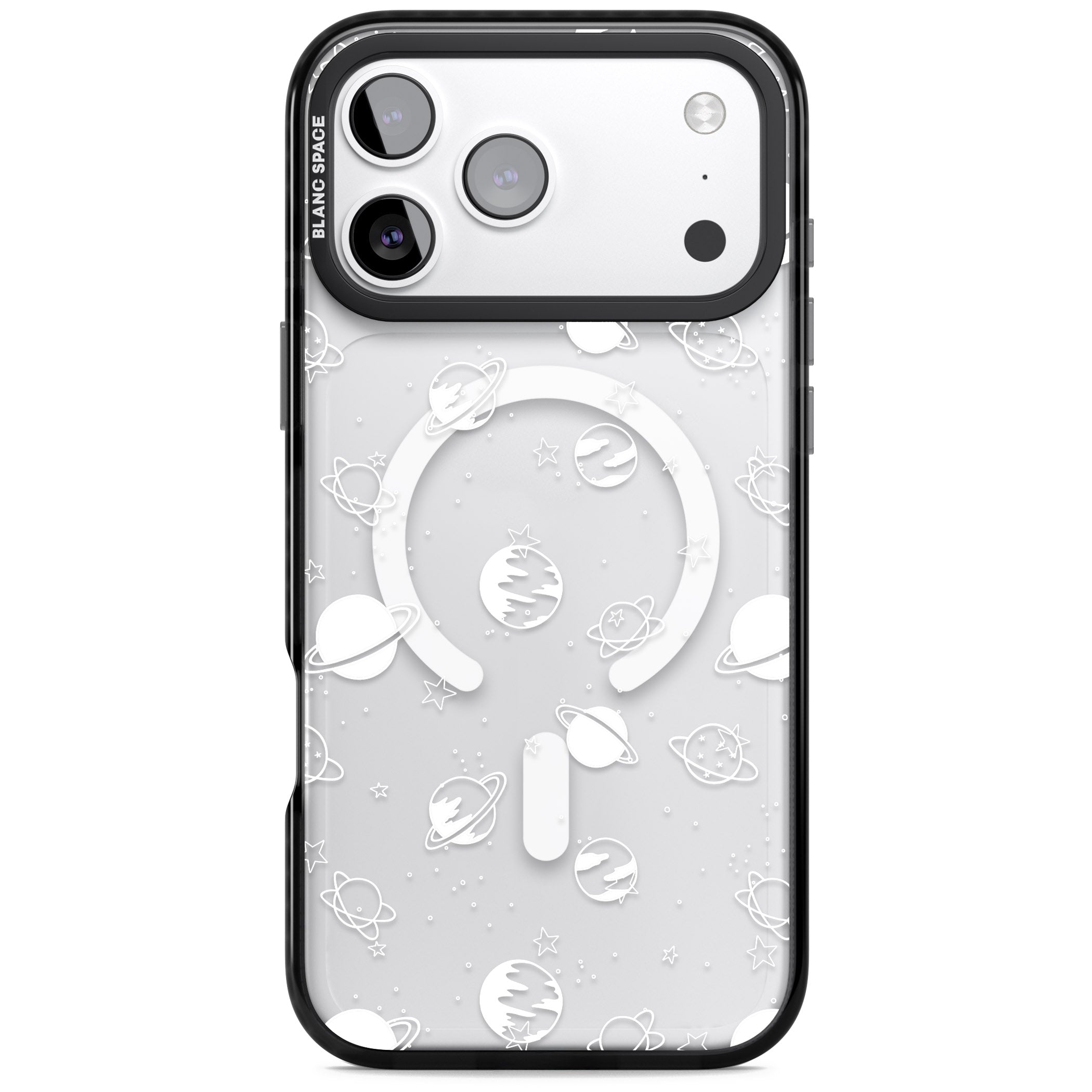 Cosmic Black Planet iPhone 17 Pro Max Impact Pro Black Phone Case