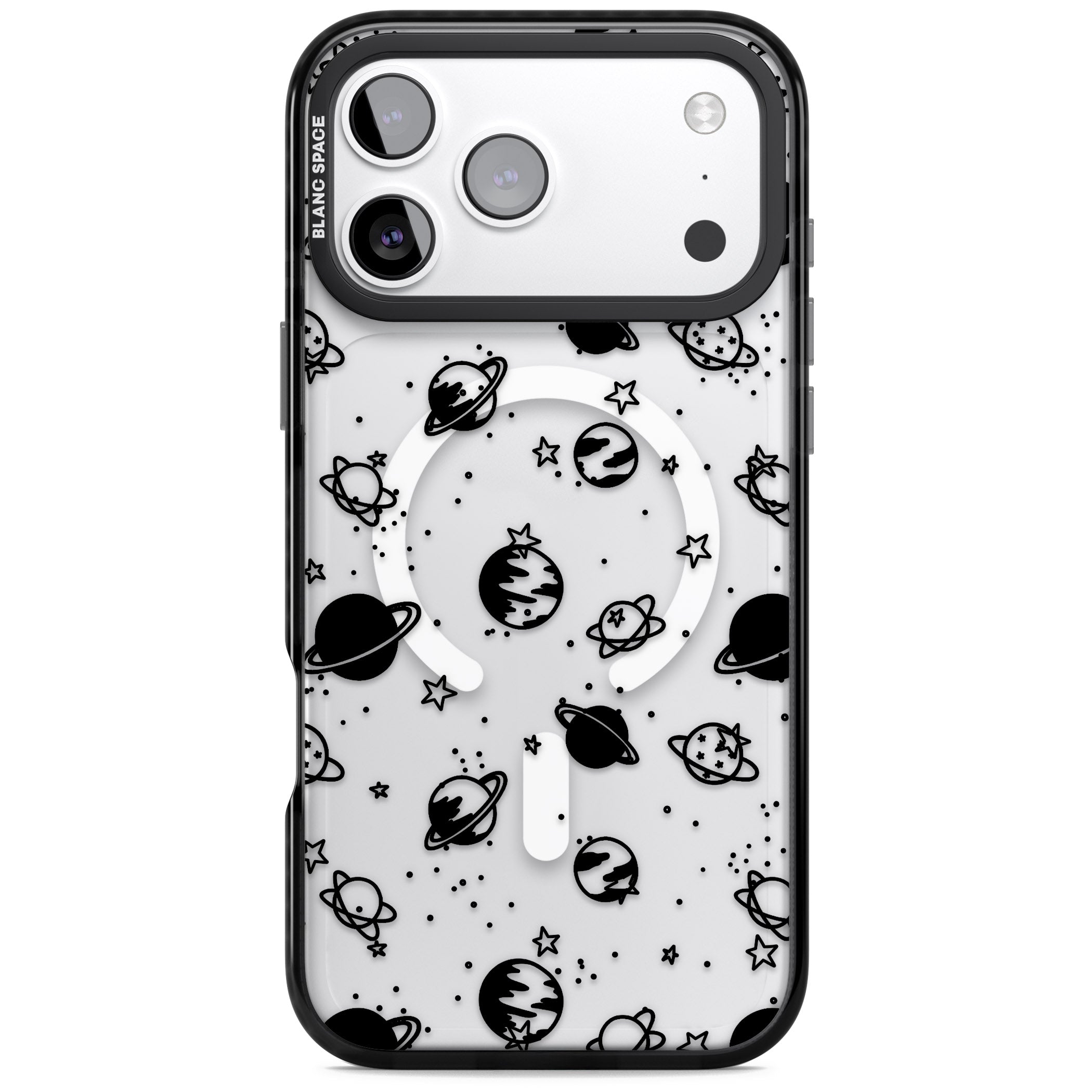 Black Planets iPhone 17 Pro Max Impact Pro Black Phone Case