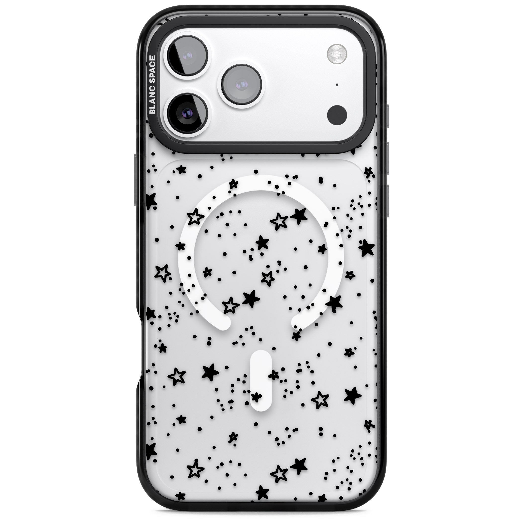 Black Star Speckle iPhone 17 Pro Max Impact Pro Black Phone Case