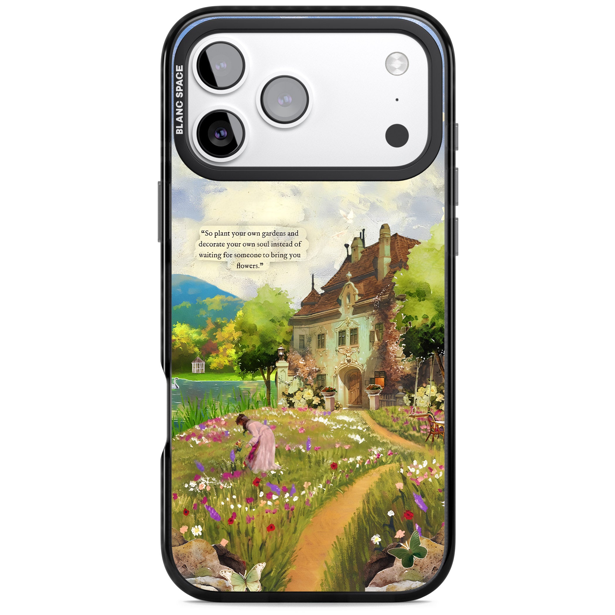 Spring Cottage iPhone 17 Pro Max Impact Pro Black Phone Case