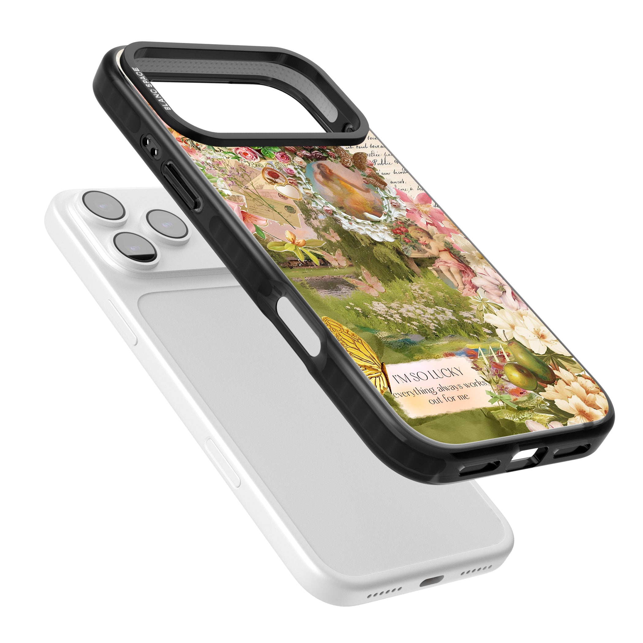 Nature in Pink iPhone 17 Pro Impact Pro Black Phone Case Colours