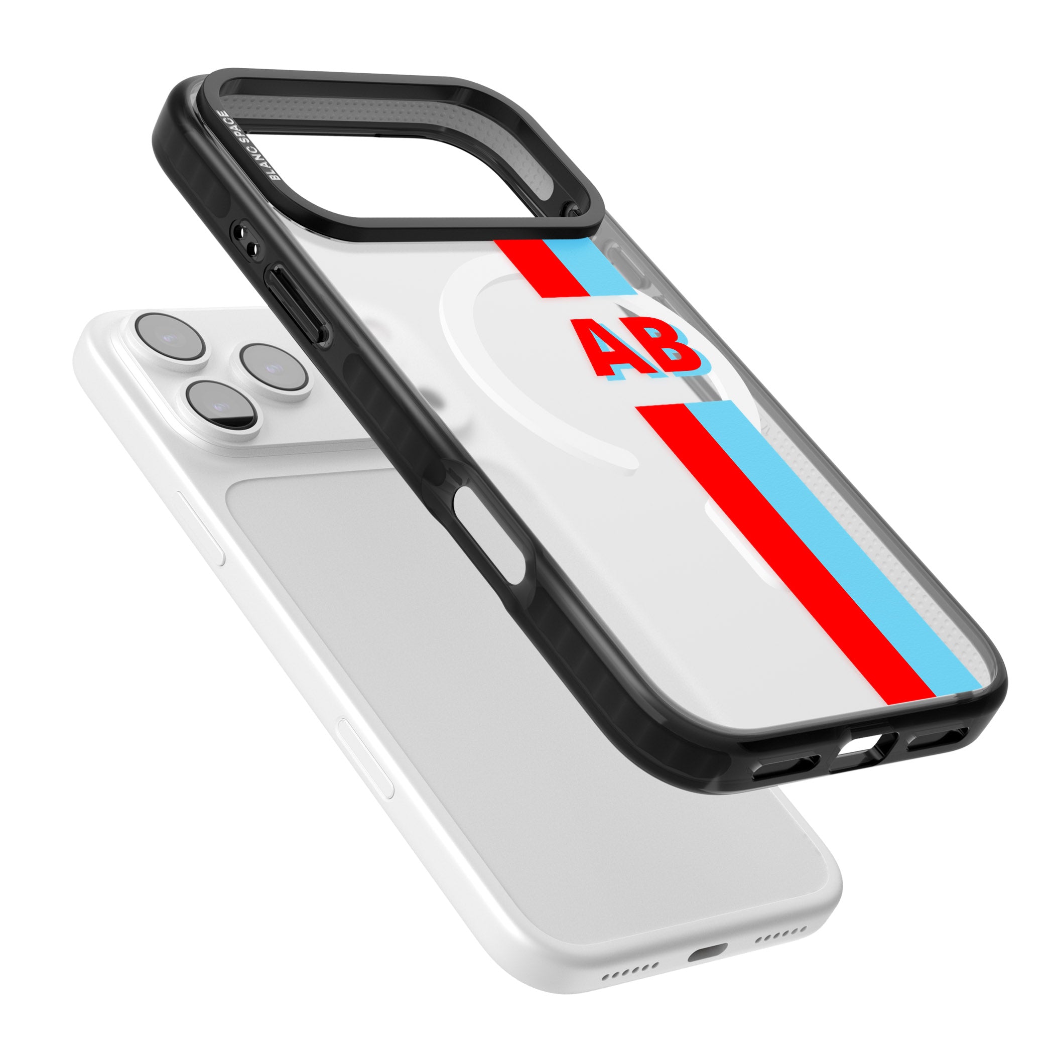 Personalised Bold Striped iPhone 17 Pro Max Impact Pro Black Phone Case Colours