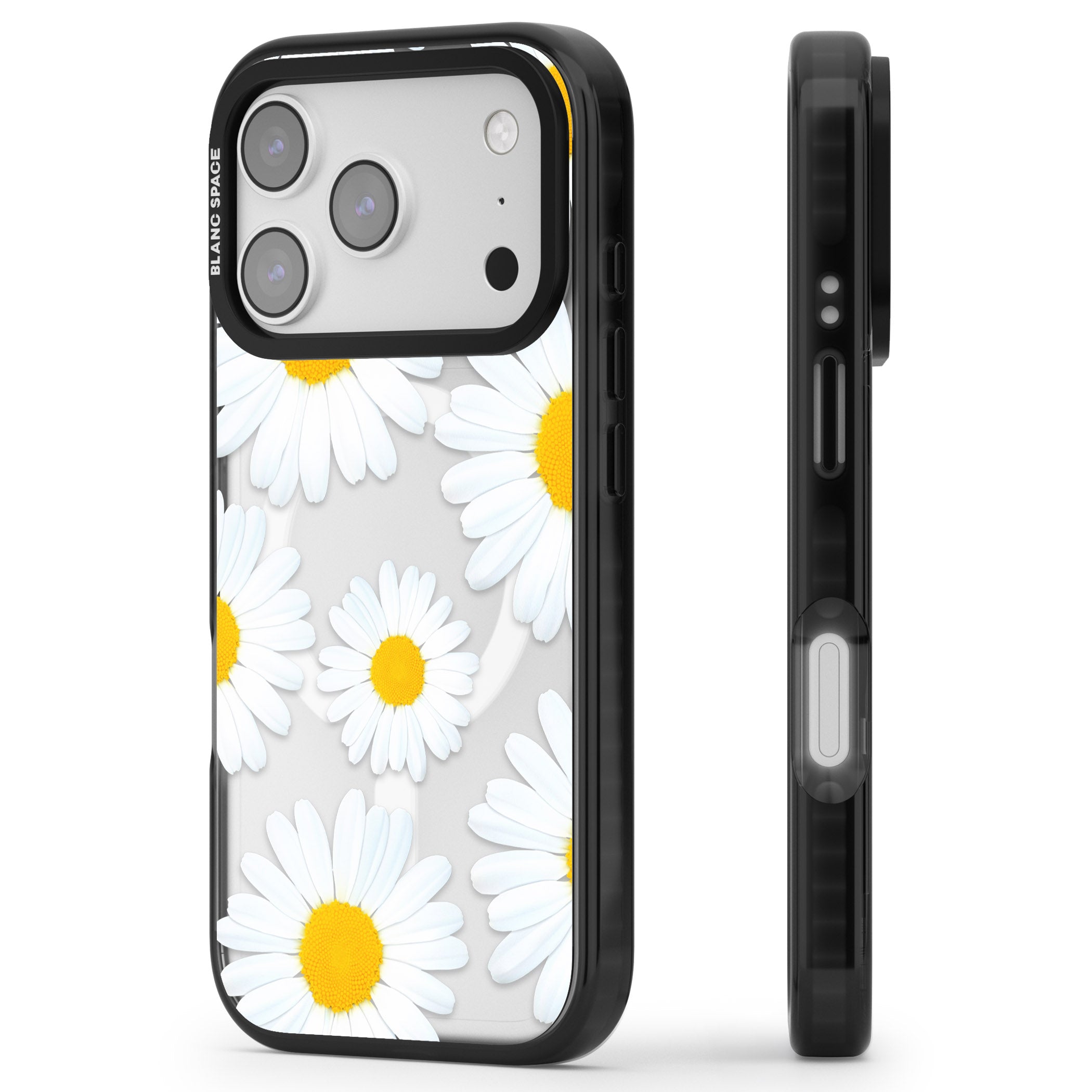 Summer Daisy iPhone 17 Pro Max Impact Pro Black Phone Case Side Profile