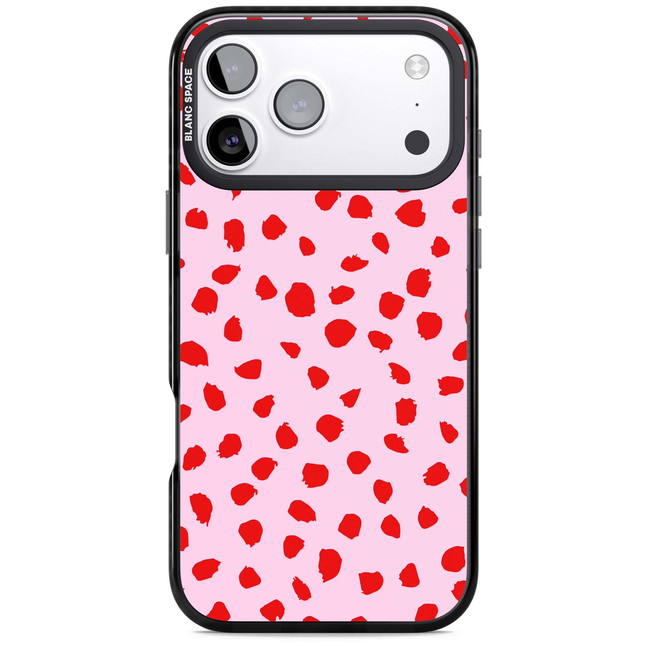 Red Polka Dot iPhone 17 Pro Max Impact Pro Black Phone Case
