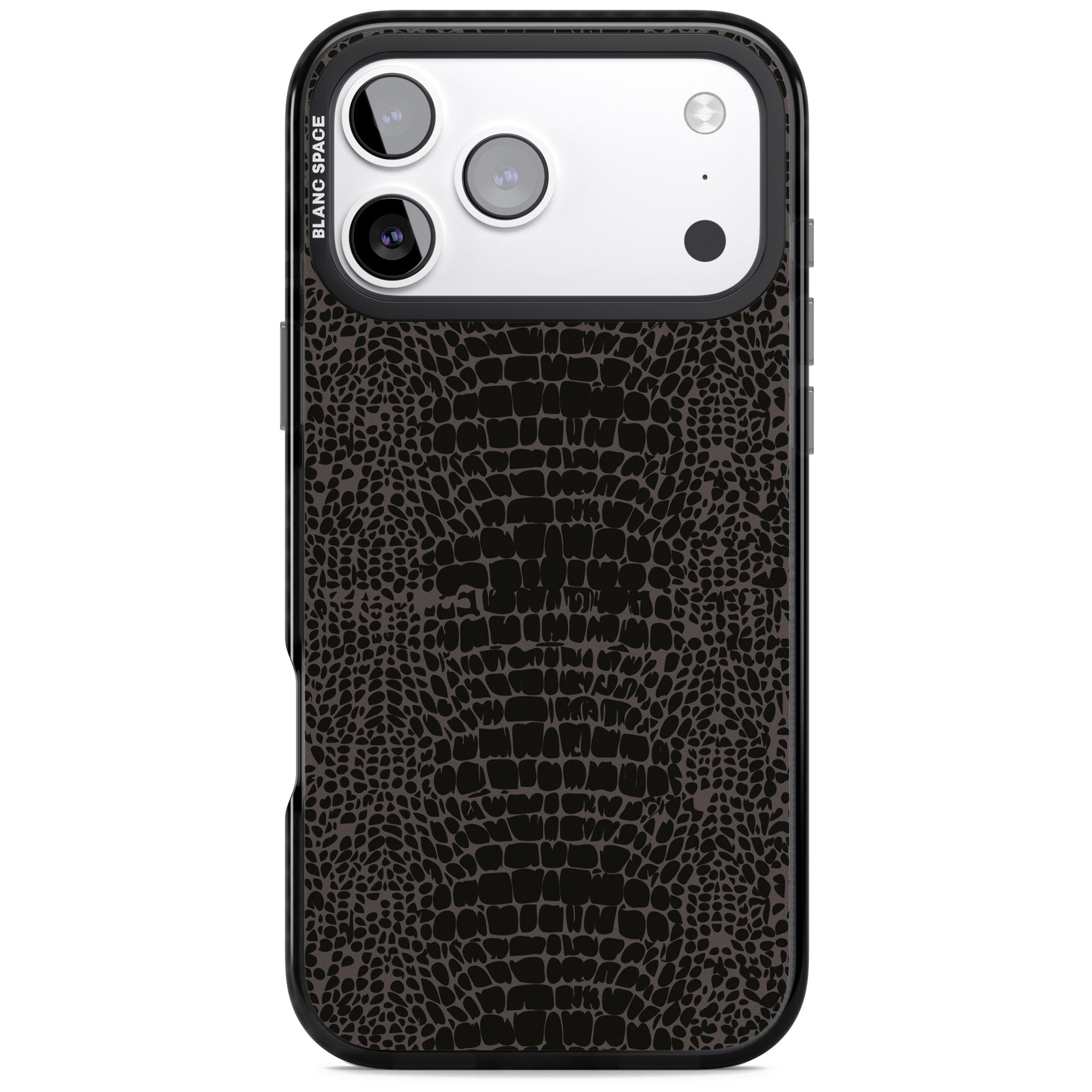 Dark Animal Print Snake Skin iPhone 17 Pro Max Impact Pro Black Phone Case