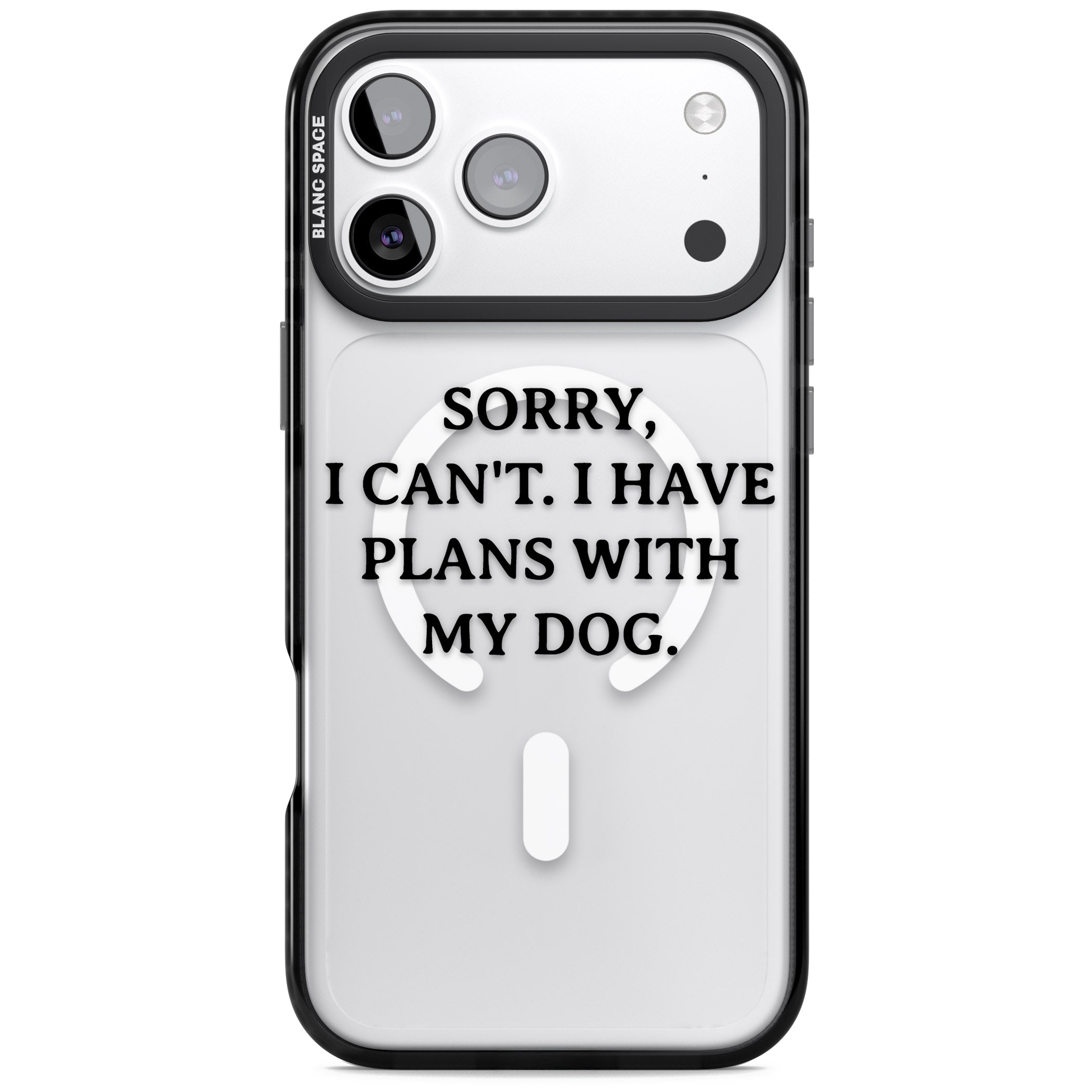 I Have Plans With My Dog iPhone 17 Pro Max Impact Pro Black Phone Case