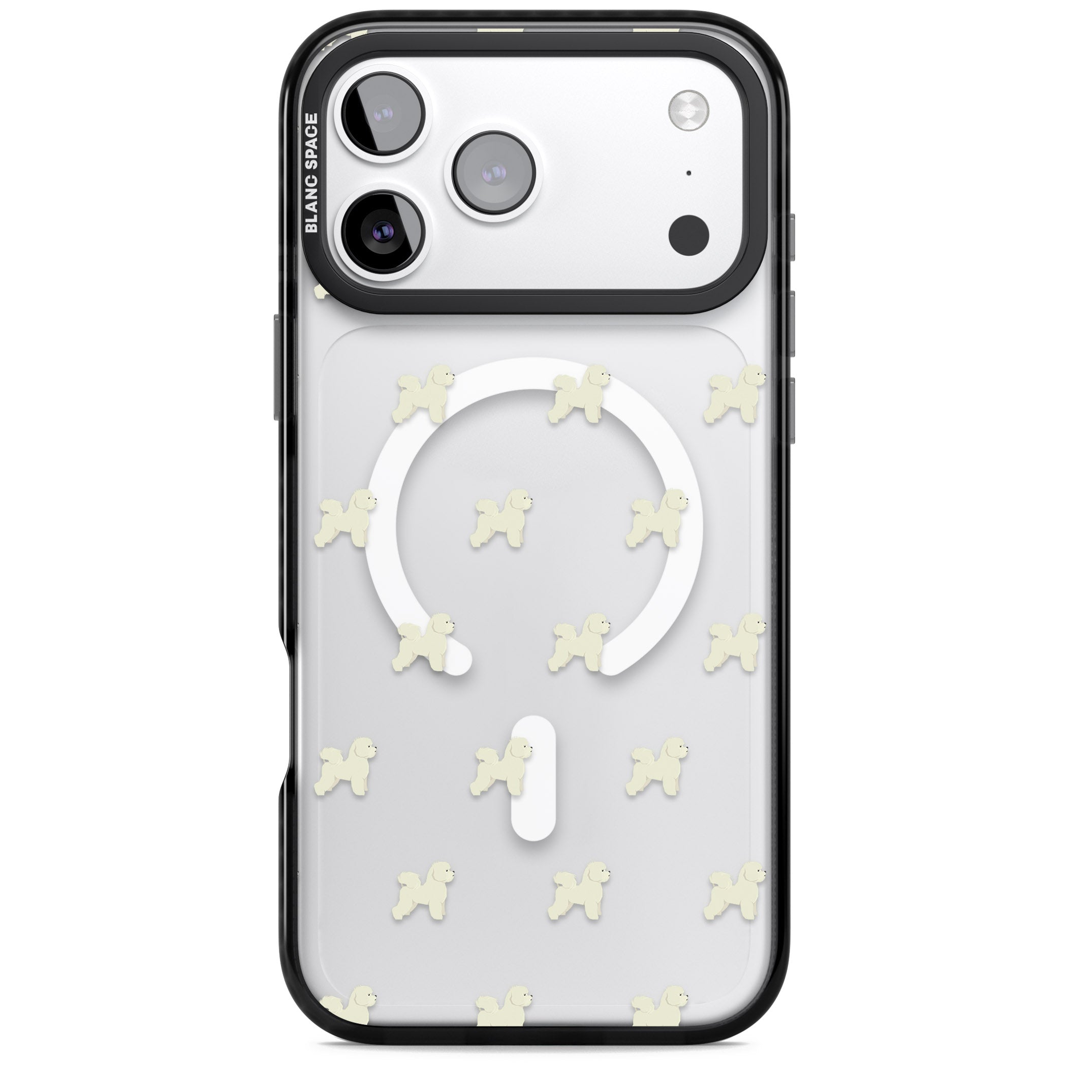 Bichon Frise Pattern iPhone 17 Pro Max Impact Pro Black Phone Case