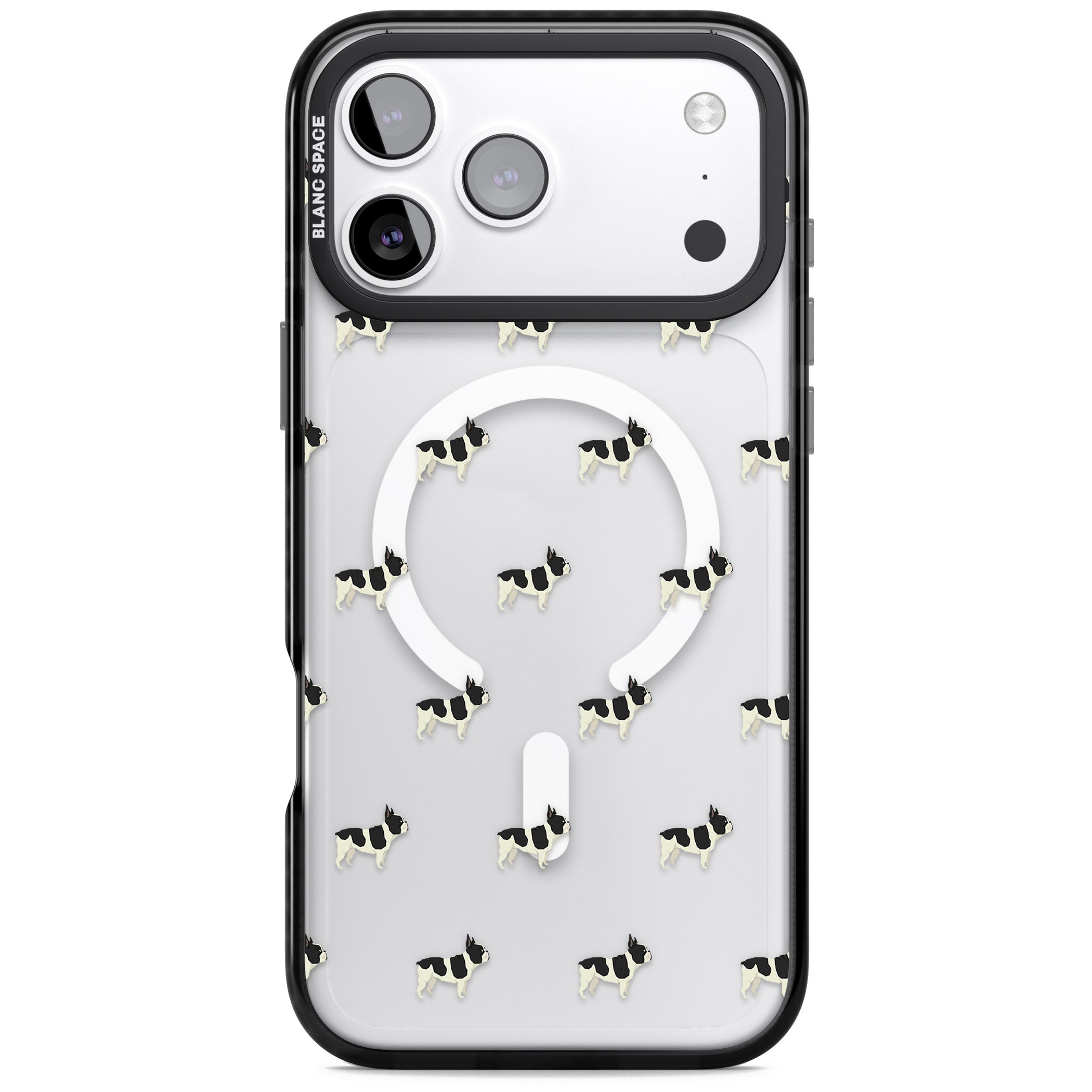 Frenchie Repeat Dog iPhone 17 Pro Max Impact Pro Black Phone Case