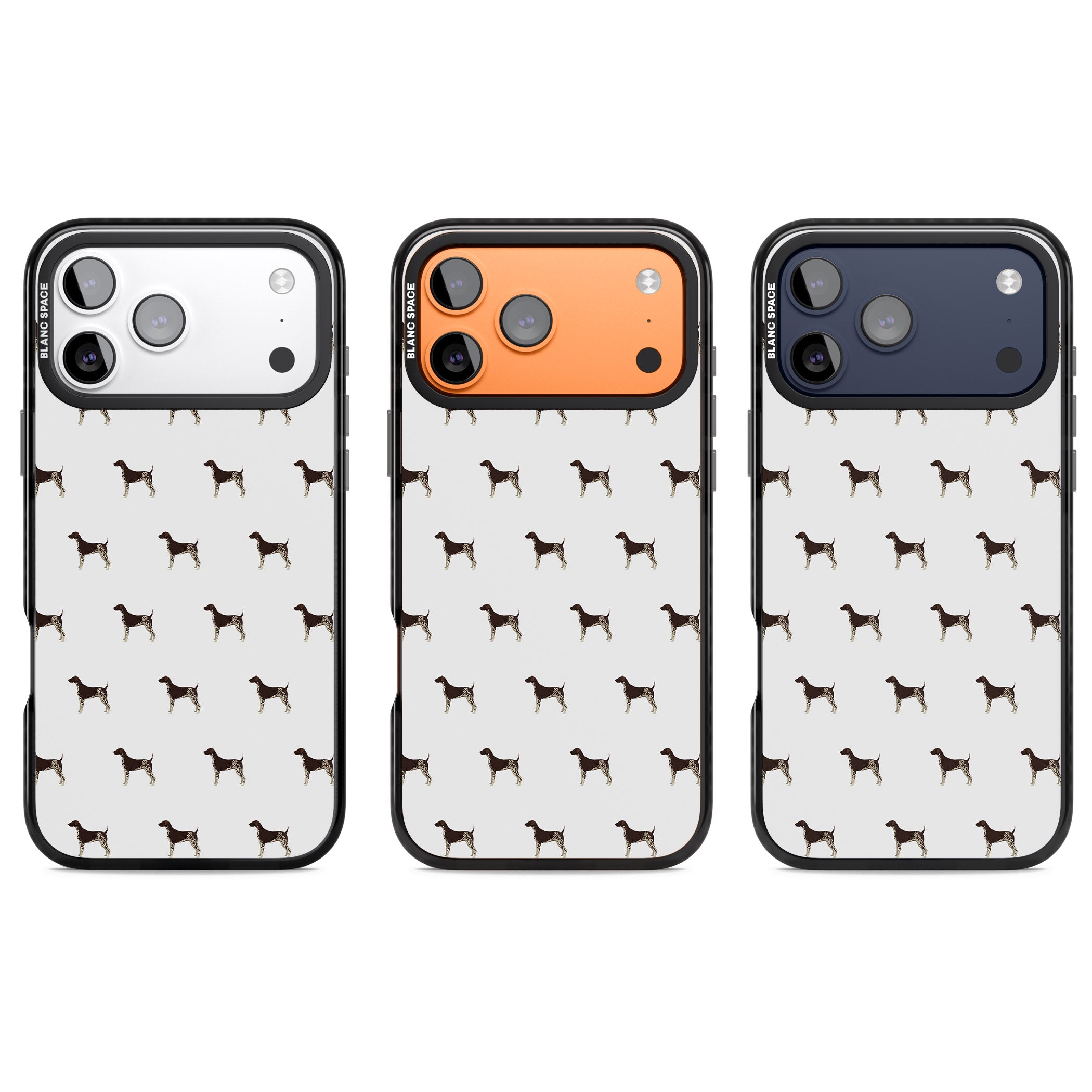 German Shorthaired Pointer Pattern iPhone 17 Pro Impact Pro Black Phone Case APT Impact Protection
