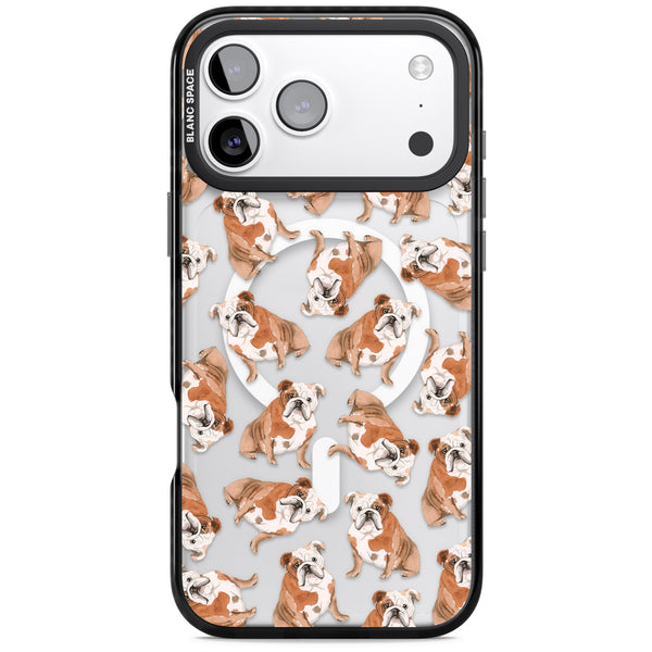 English Bulldog Watercolour Dog Pattern