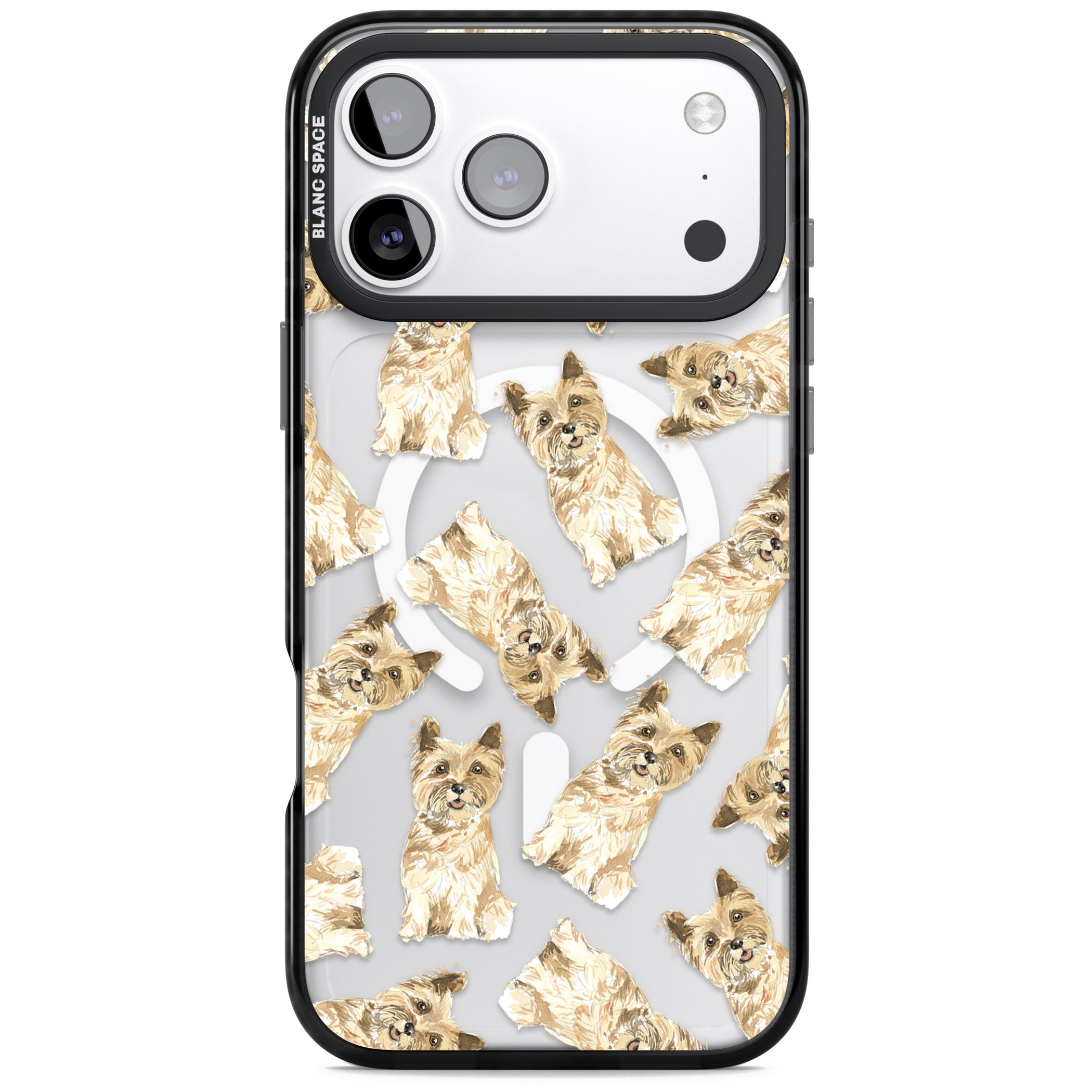 Cairn Terrier Watercolor iPhone 17 Pro Max Impact Pro Black Phone Case