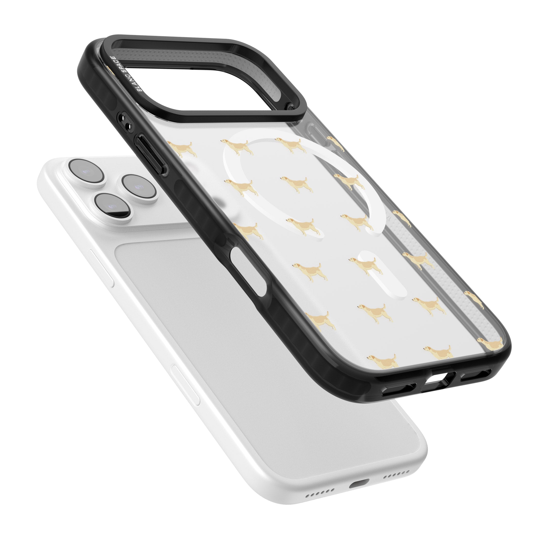 Tan Labrador Dog Pattern iPhone 17 Pro Max Impact Pro Black Phone Case Colours
