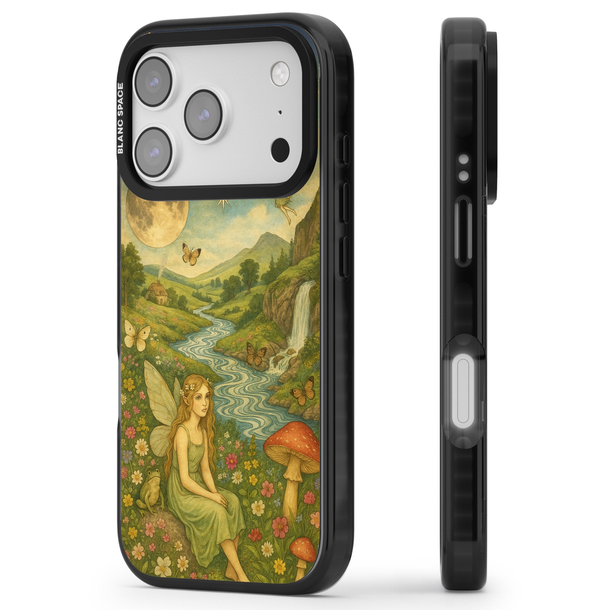 Nature Fairy iPhone 17 Pro Max Impact Pro Black Phone Case Side Profile