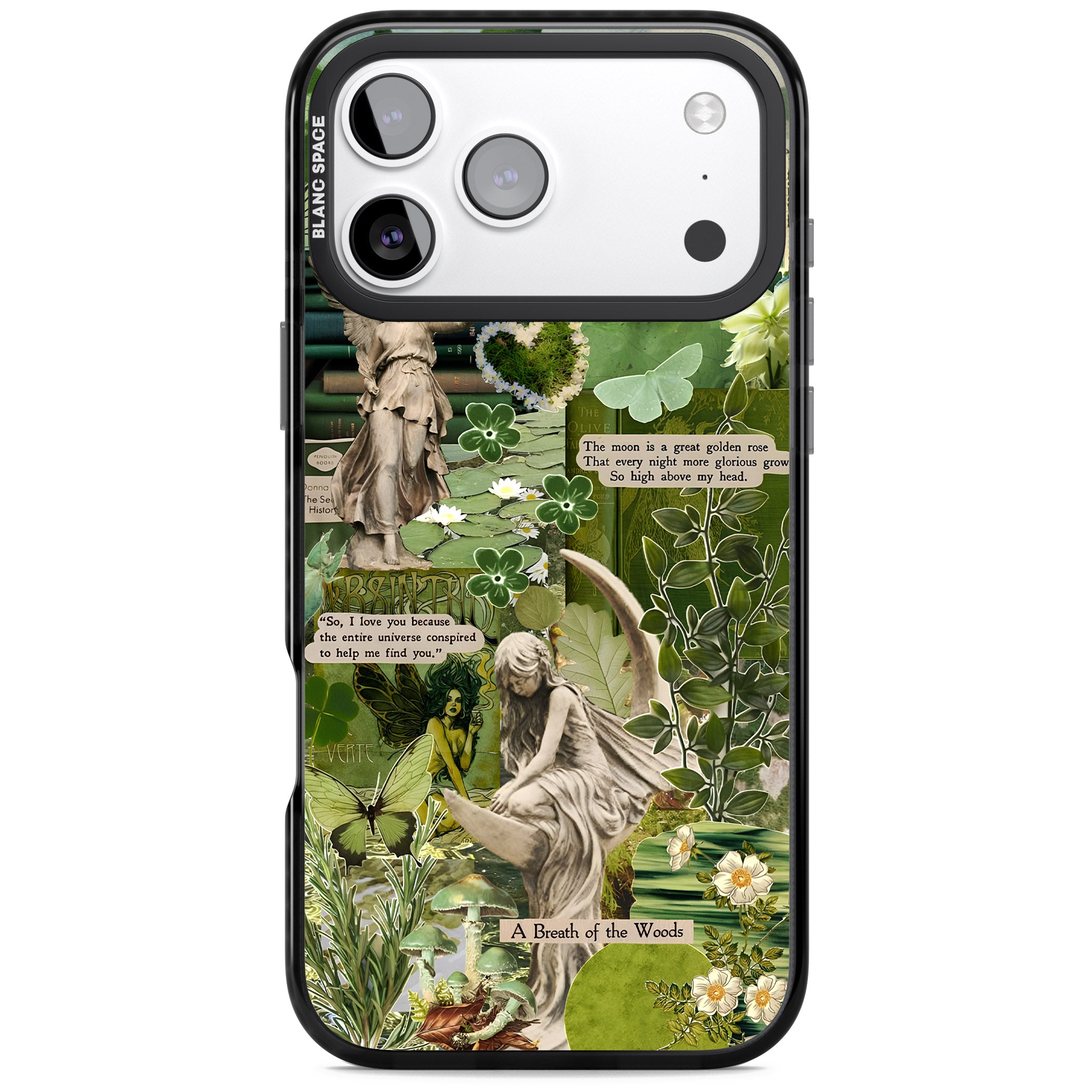 Enchanted Forest Green iPhone 17 Pro Max Impact Pro Black Phone Case
