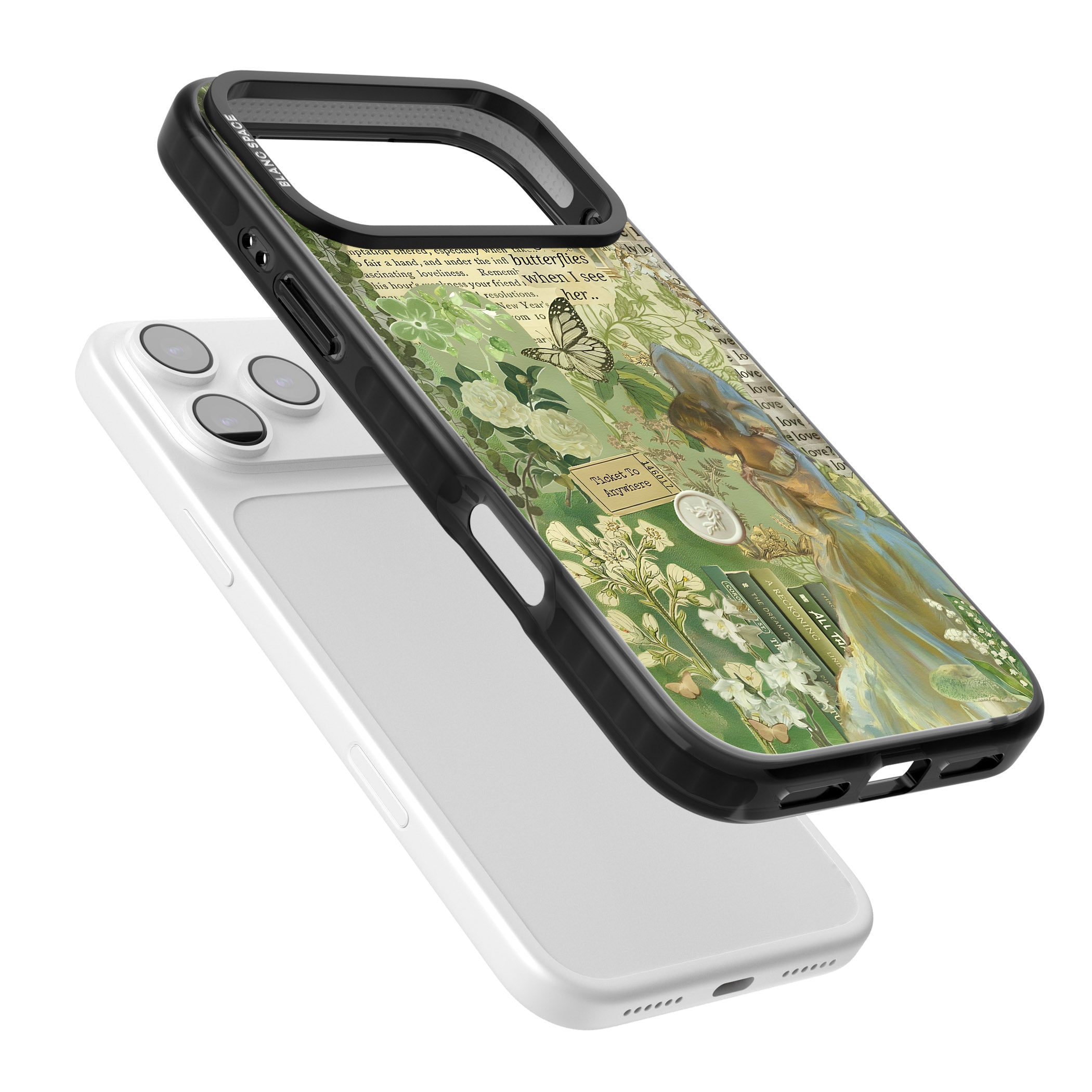 Vintage Green Fairy iPhone 17 Pro Max Impact Pro Black Phone Case Colours